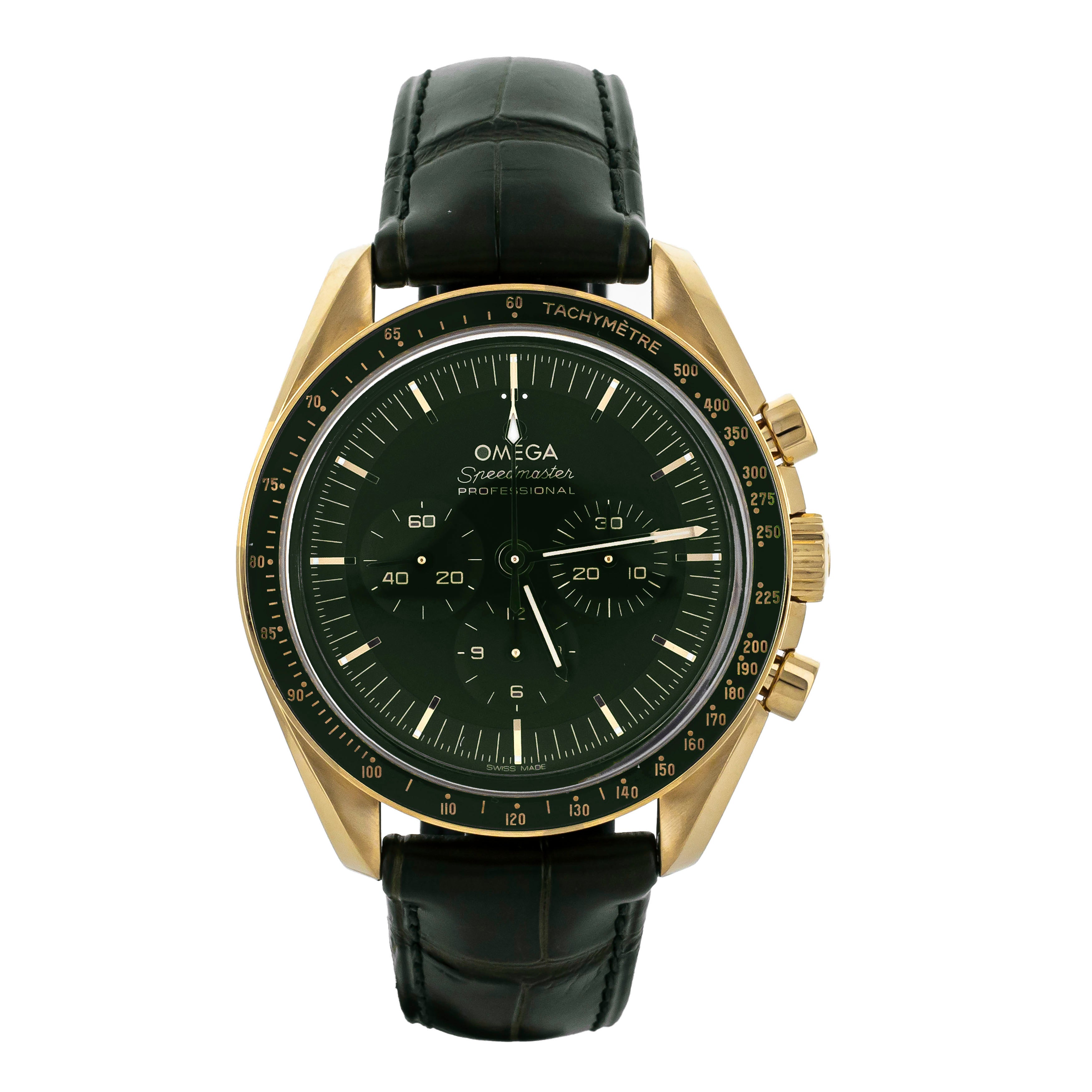 Omega Speedmaster Professional Moonshine Gold Green Dial 42mm 310.63.42.50.10.001