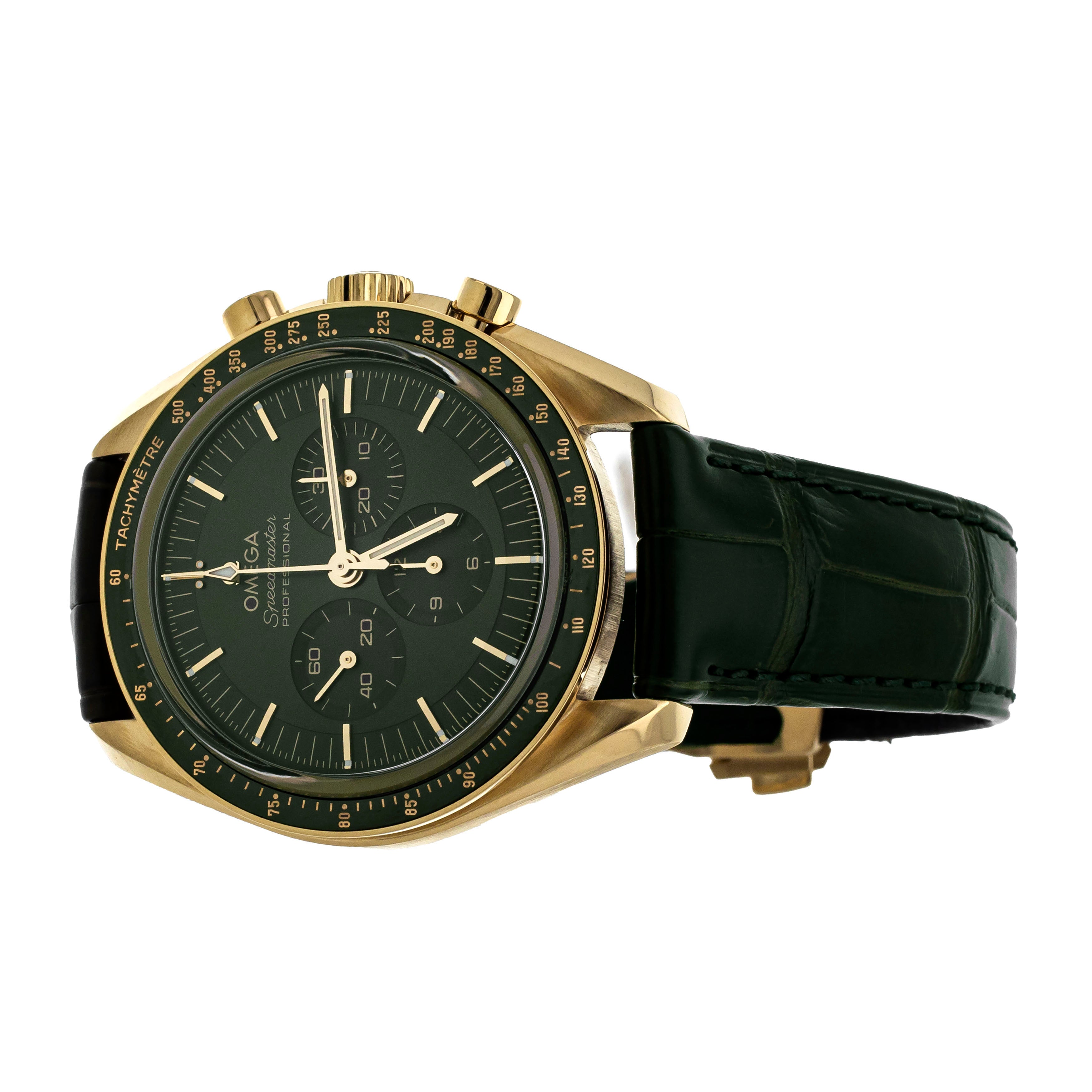 Omega Speedmaster Professional Moonshine Gold Green Dial 42mm 310.63.42.50.10.001