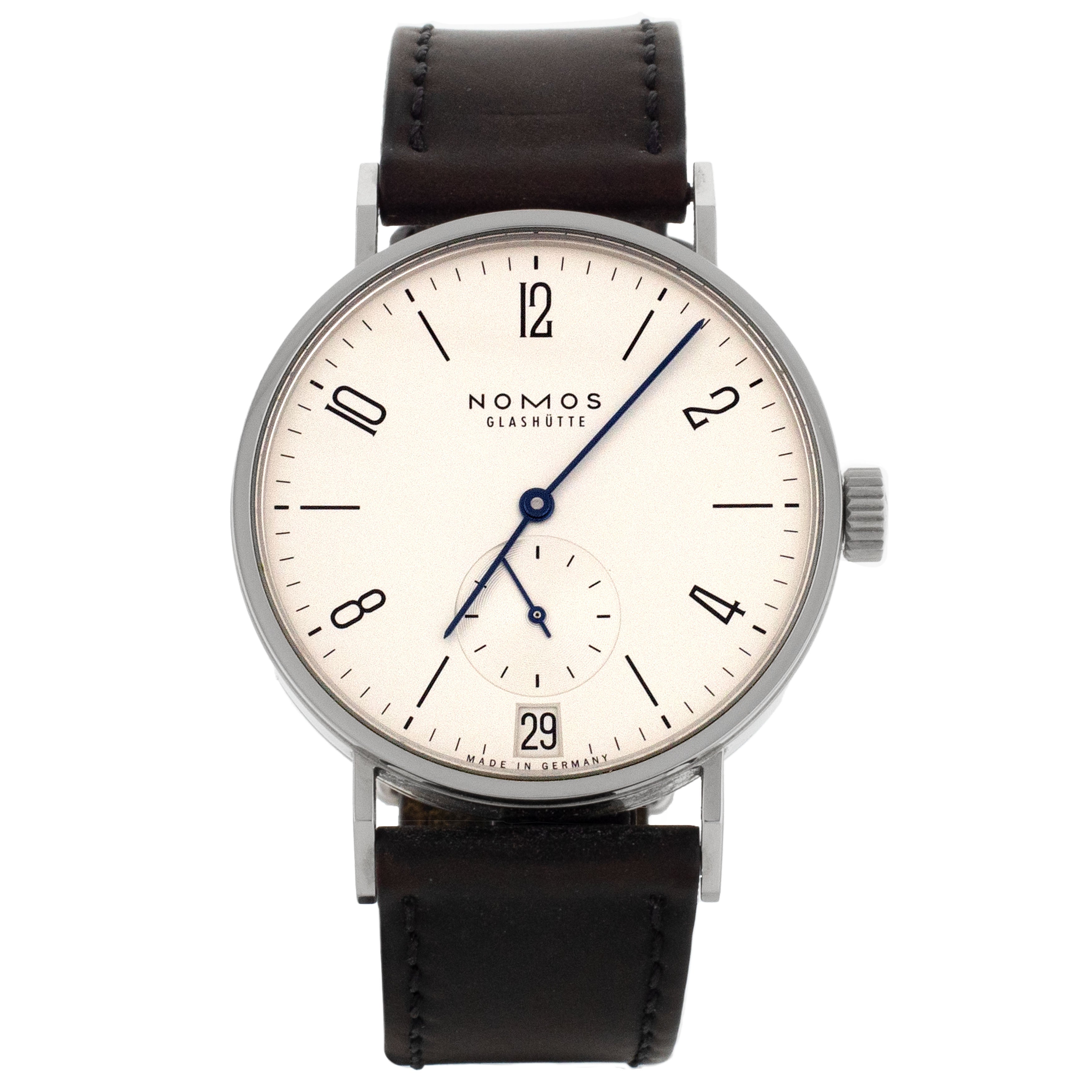 NOMOS Tangomat 38 Datum Stainless steel white dial 37.5mm 602 Full set