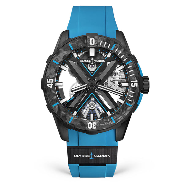 Ulysse Nardin Diver Skeleton X Azure Watch, 44mm Blue Skeleton Dial, 3723-170-2B/3A