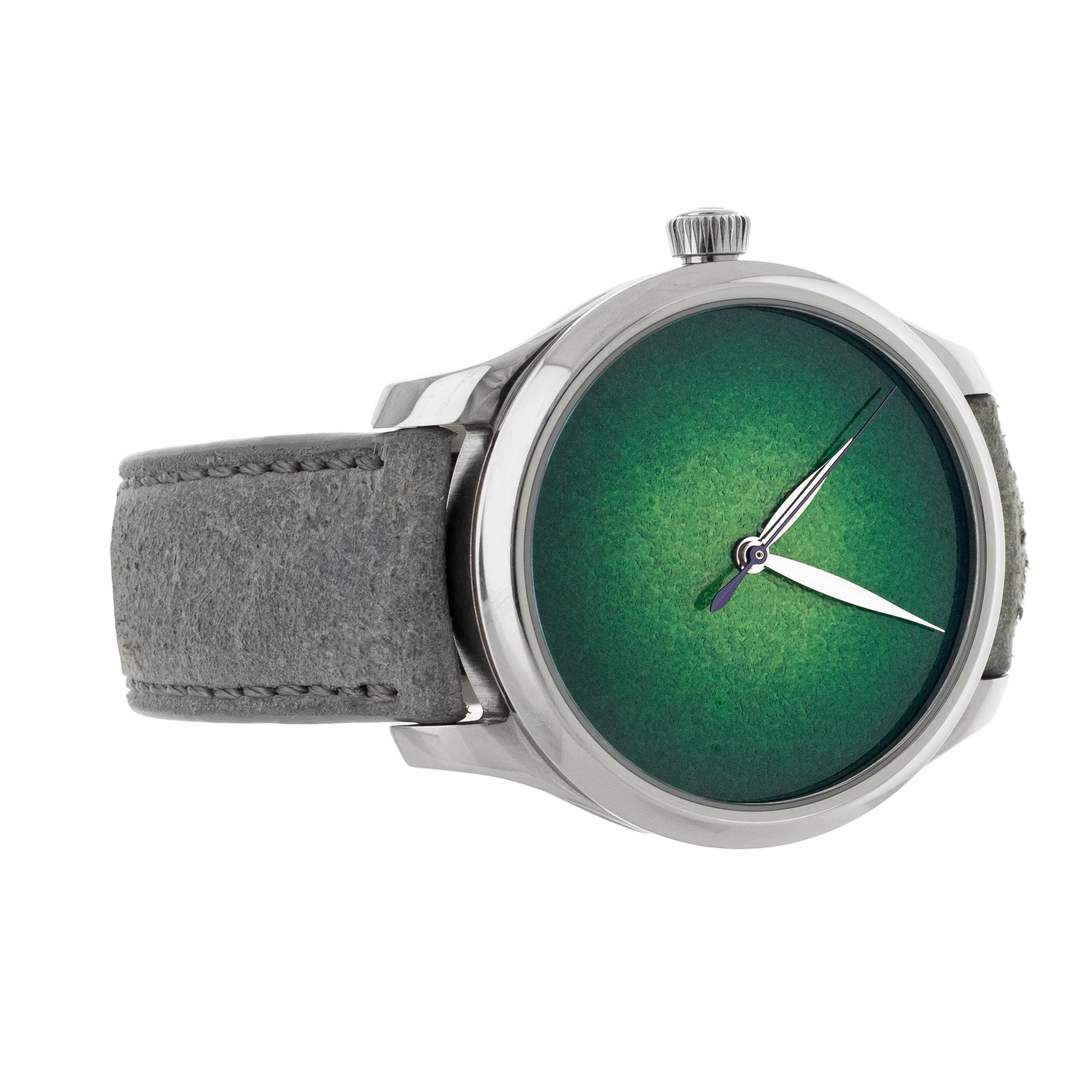 H. Moser & Cie. Endeavour Centre Seconds Stainless steel green dial 40mm 1200-1233 Full set