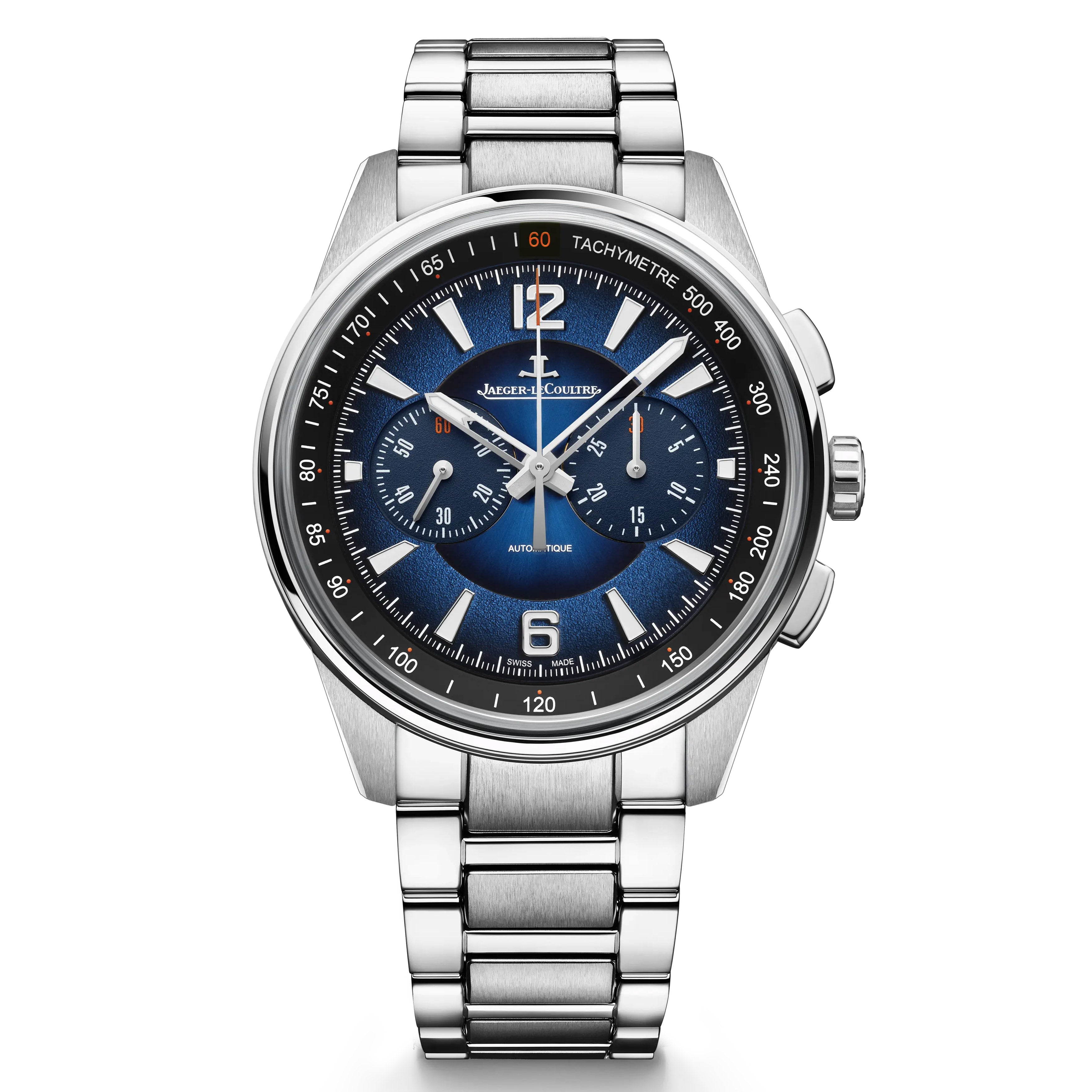 Jaeger LeCoultre Polaris Chronograph Watch 42mm Blue Dial Q9028181