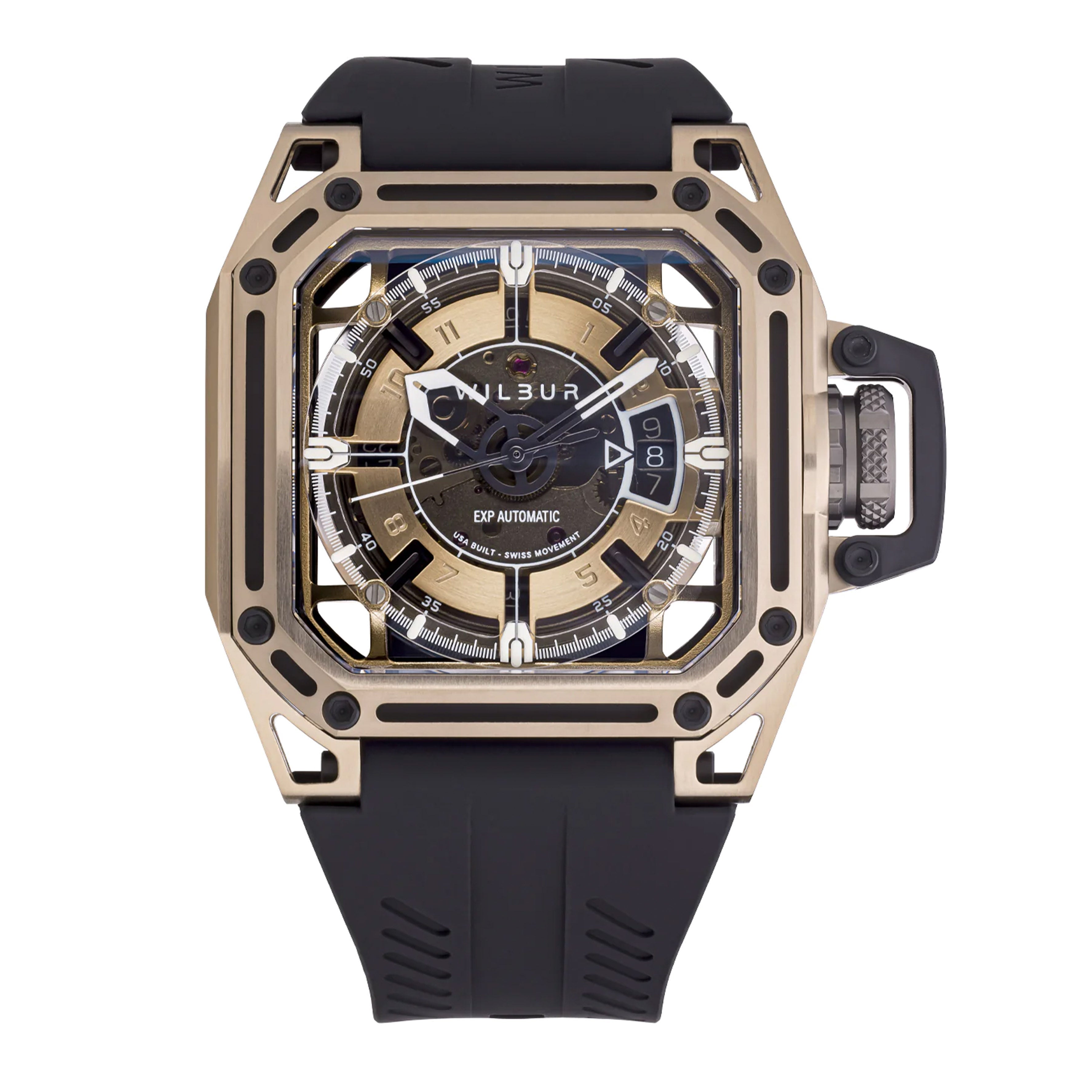 Wilbur EXP C1 Ceramic TechGOLD Watch, 41.5mm Gold Skeleton Dial, EXP-C1