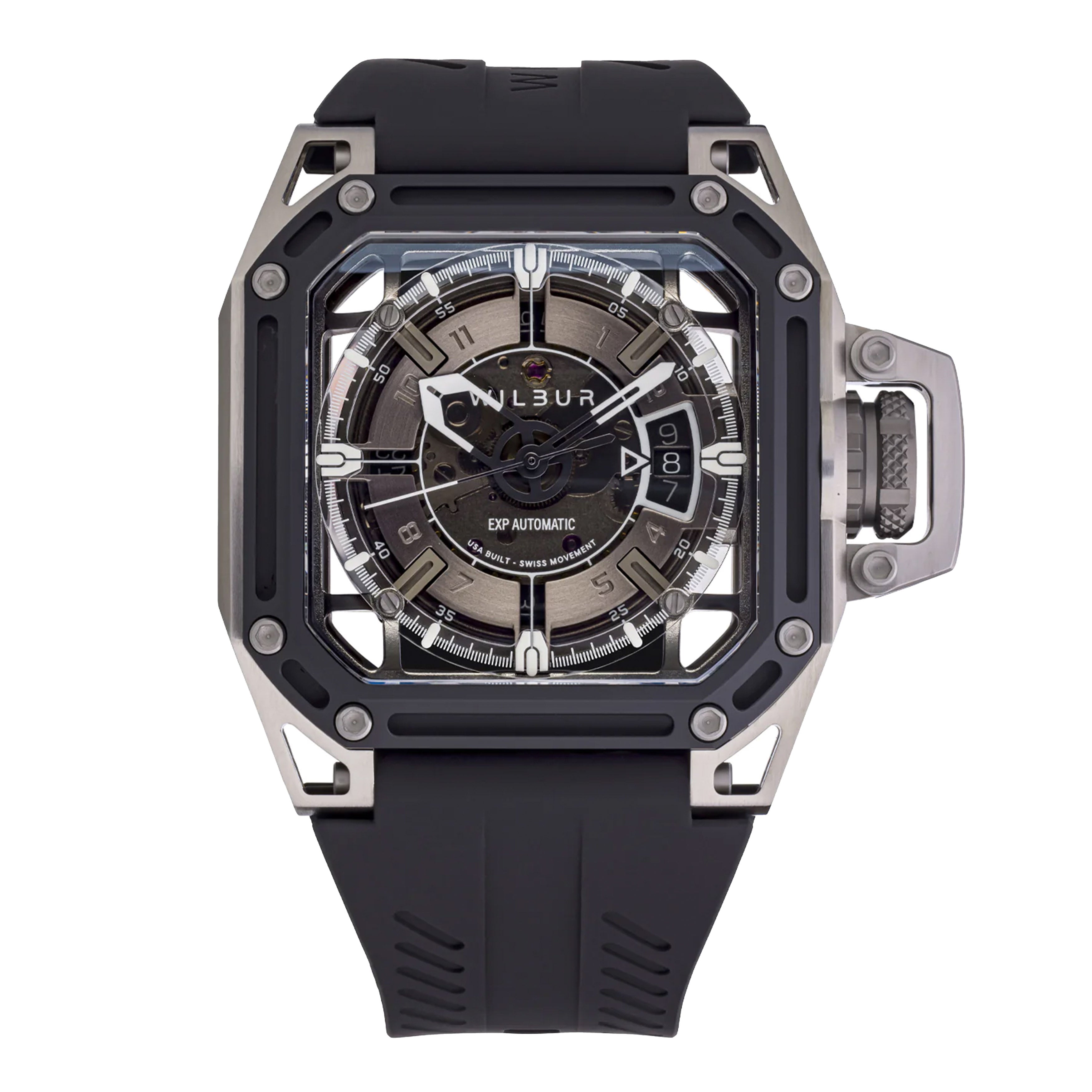 Wilbur EXP A1 Ceramic Titanium Watch, 41.5mm Skeleton Dial, EXP-A1
