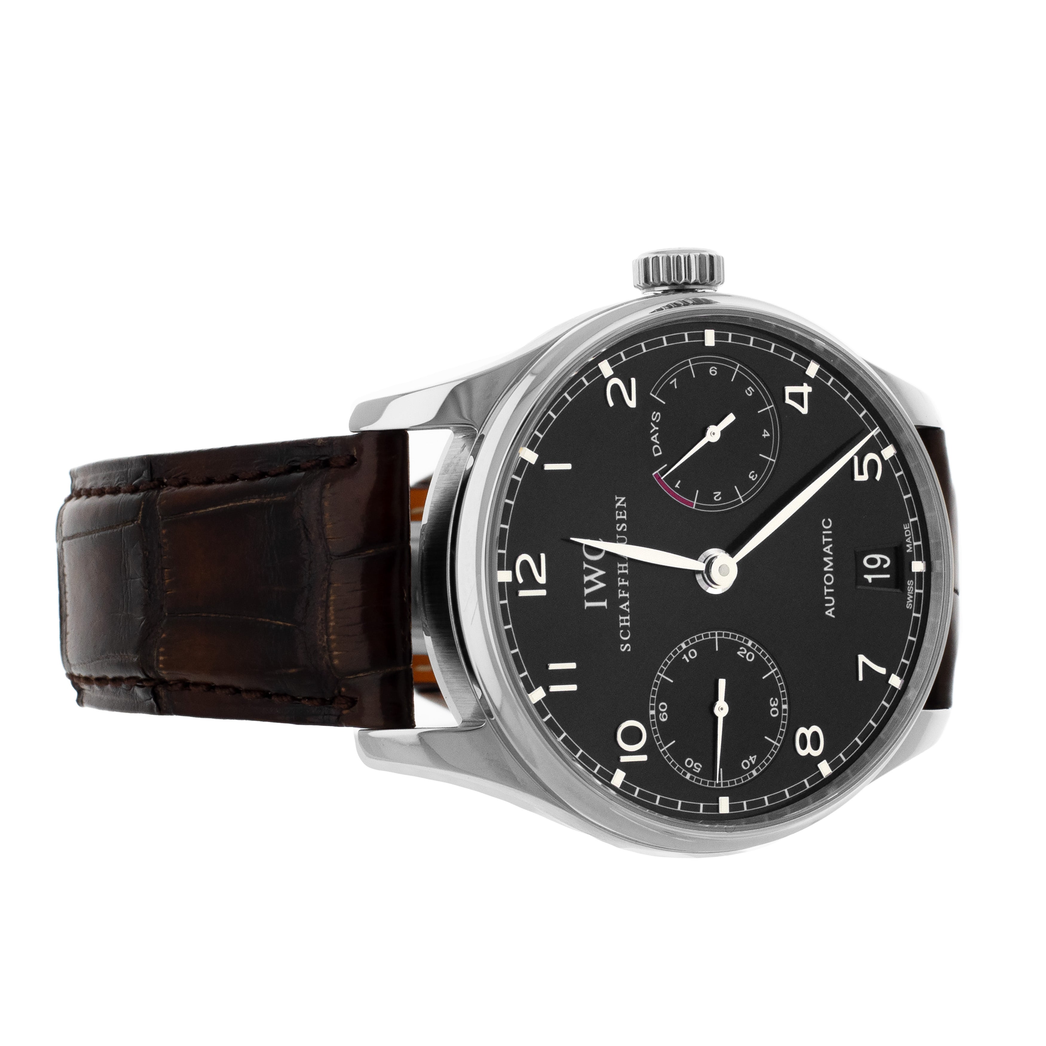 IWC Portugieser Automatic Stainless Steel Black Dial 42mm IW500109 Full Set
