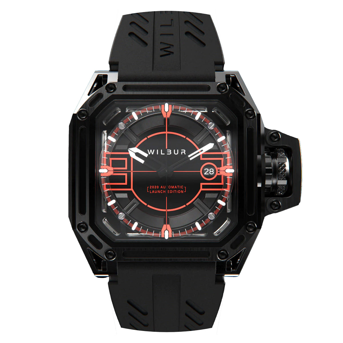 Wilbur Launch Edition JWB Watch, 44mm Black and Red Dial, JWA-BLACK/RE ...