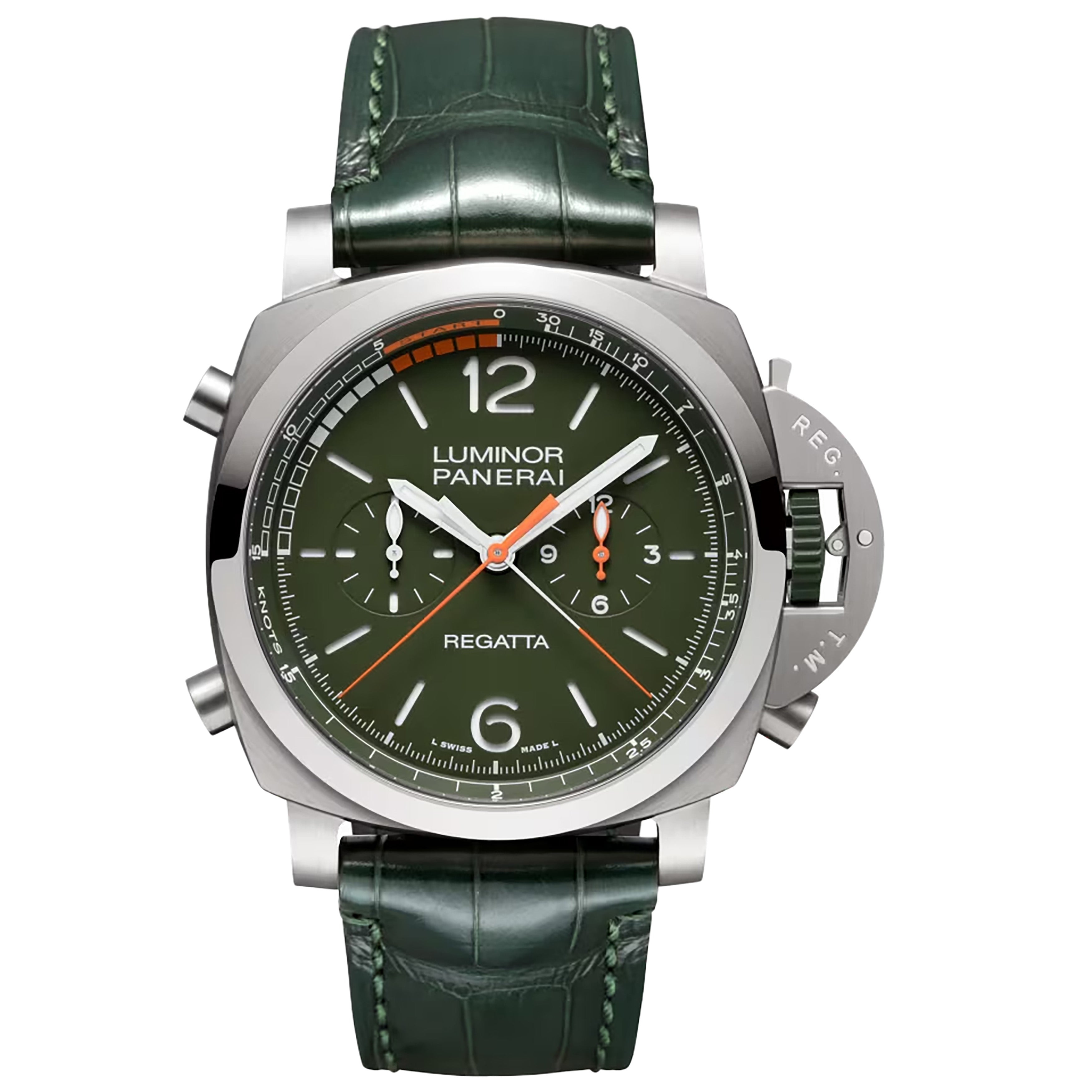 Panerai Luminor Regatta Chrono Flyback Watch, 47mm Green Dial, PAM01299