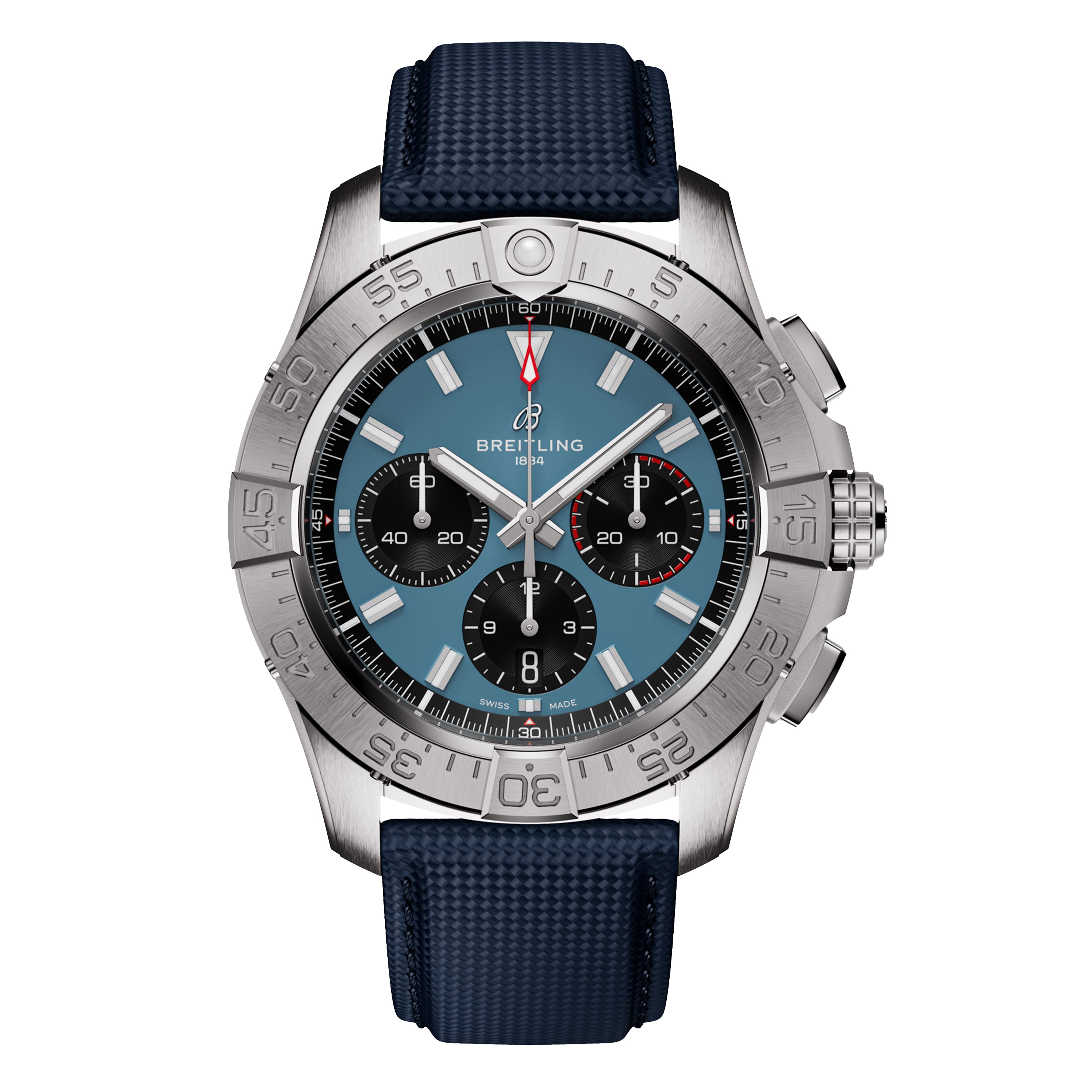 Breitling  Avenger B01 Chronograph 44 Watch, 44mm Blue Dial, AB0147101C1X1