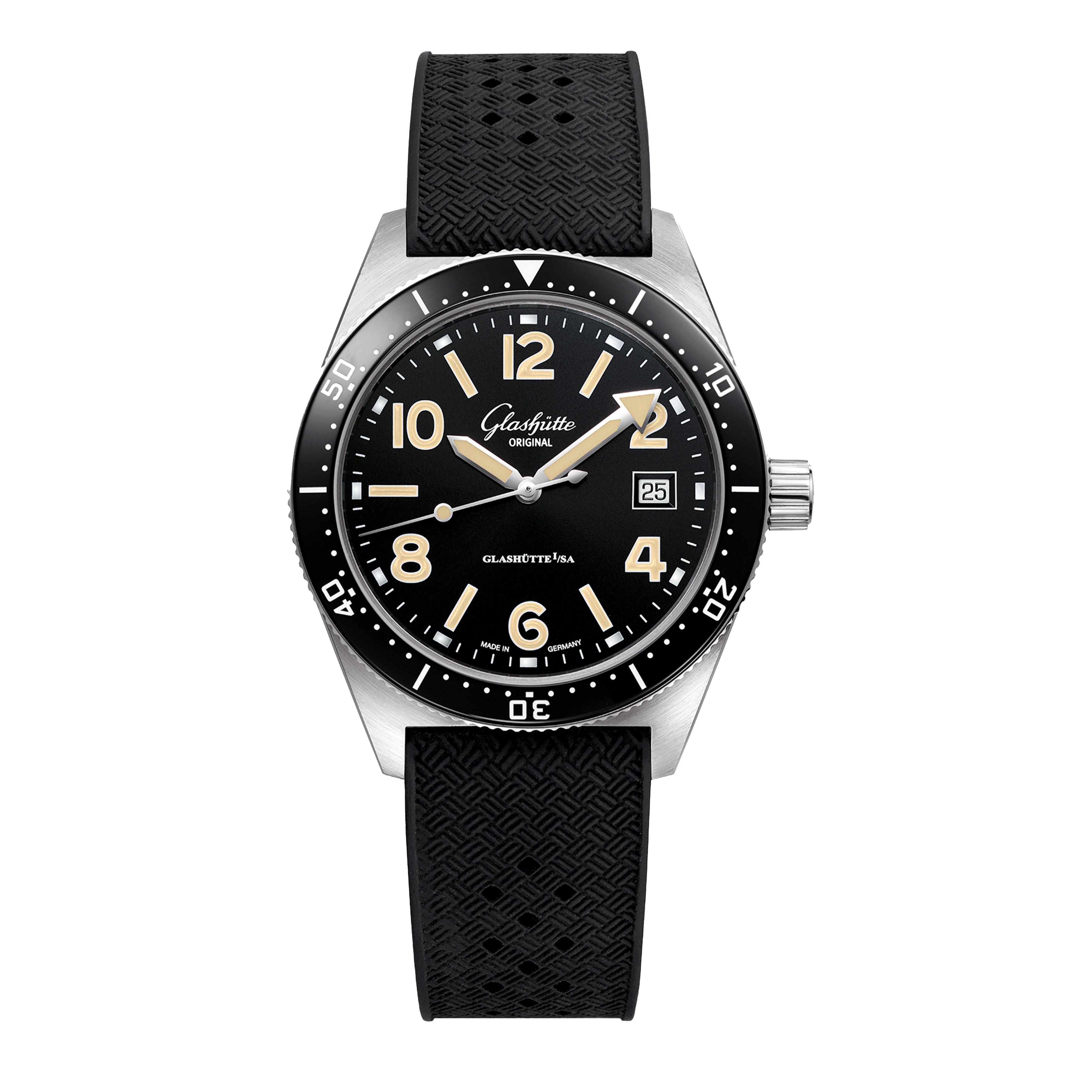 Glashutte Original SEAQ Watch, 39.5MM Black Dial, 1-39-11-06-80-06