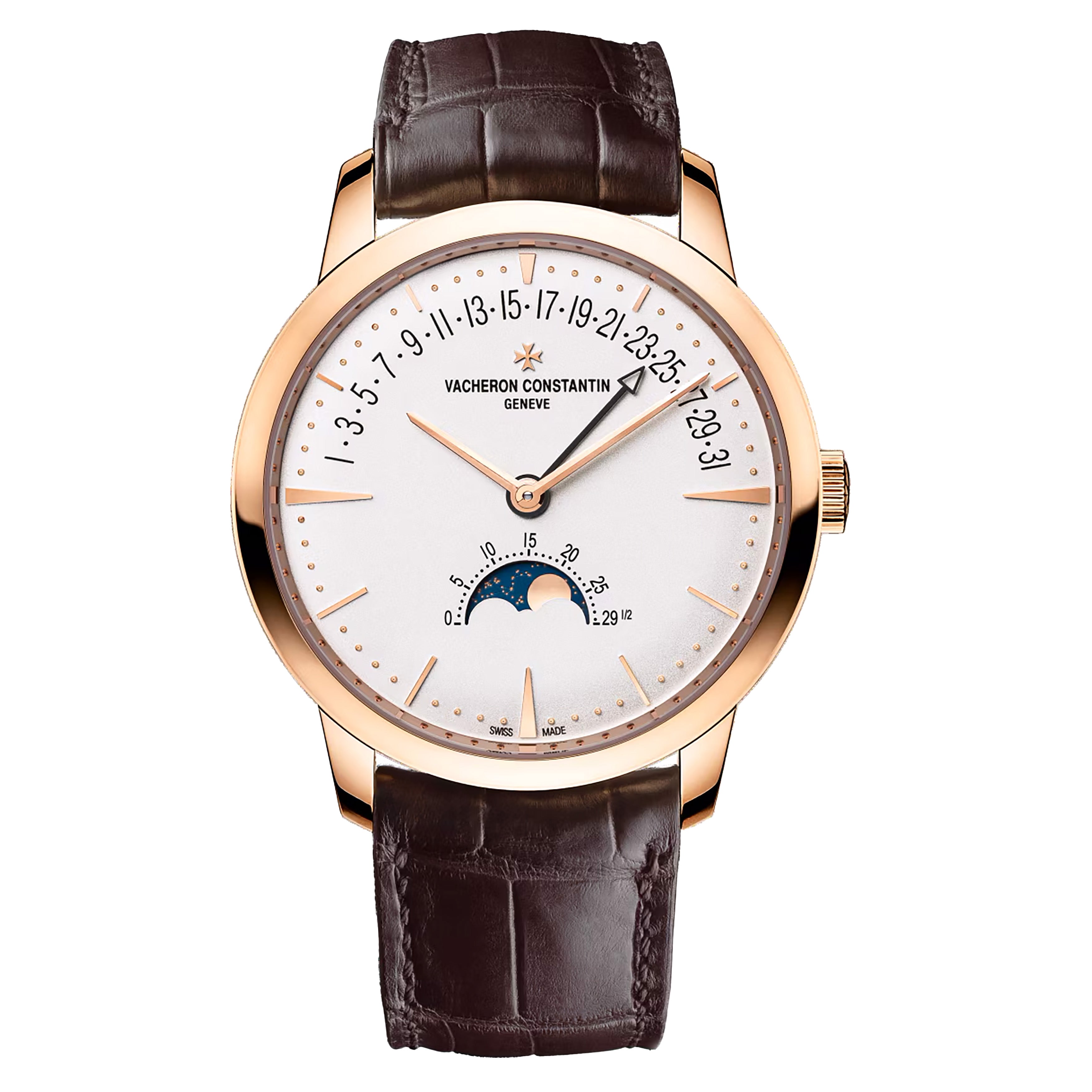Vacheron Constantin Patrimony Moon Phase And Retrograde Date Watch, 42.5mm White Dial, 4010U/000R-B329