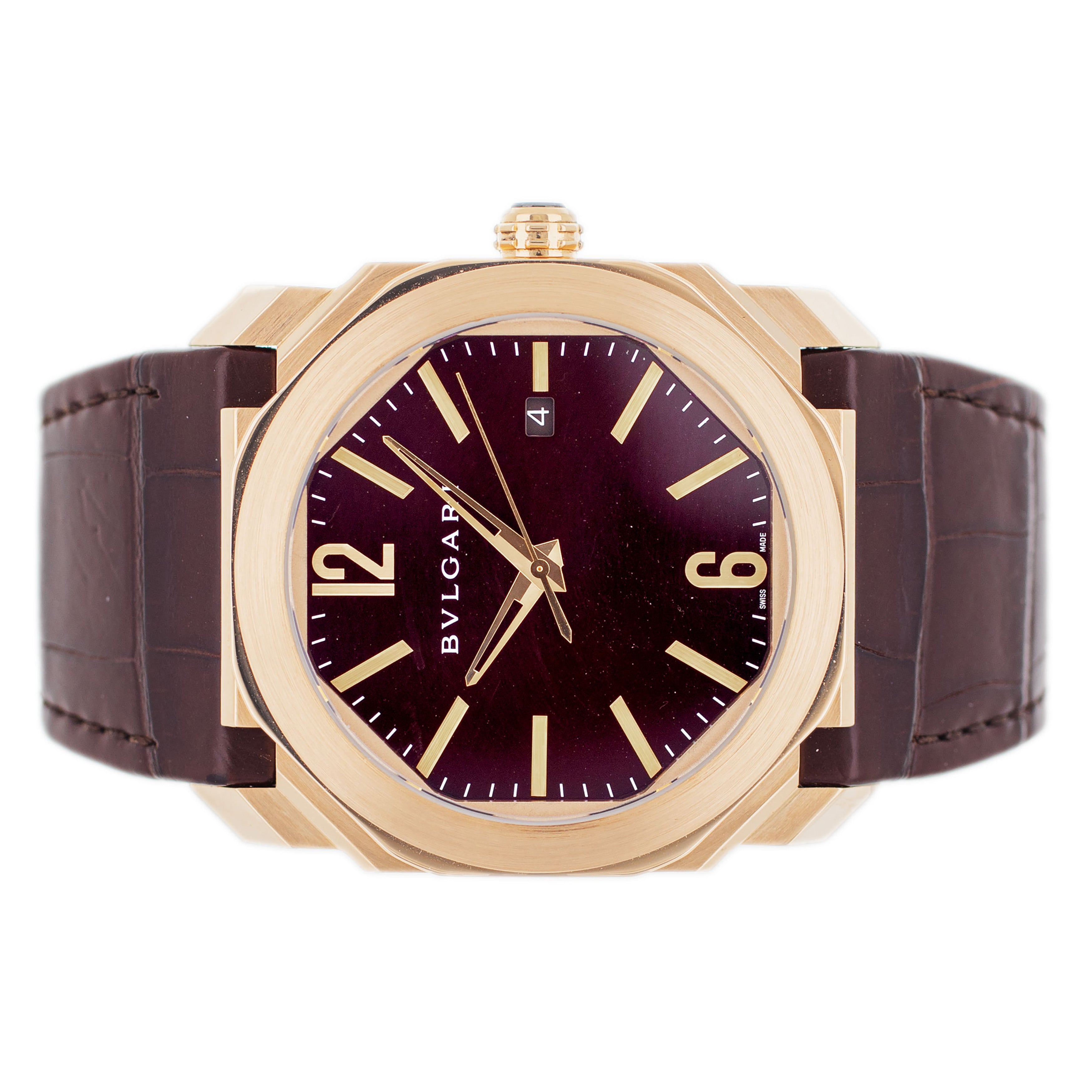 Bulgari Octo 17K Rose Gold Brown Dial 41mm BG0 P 41