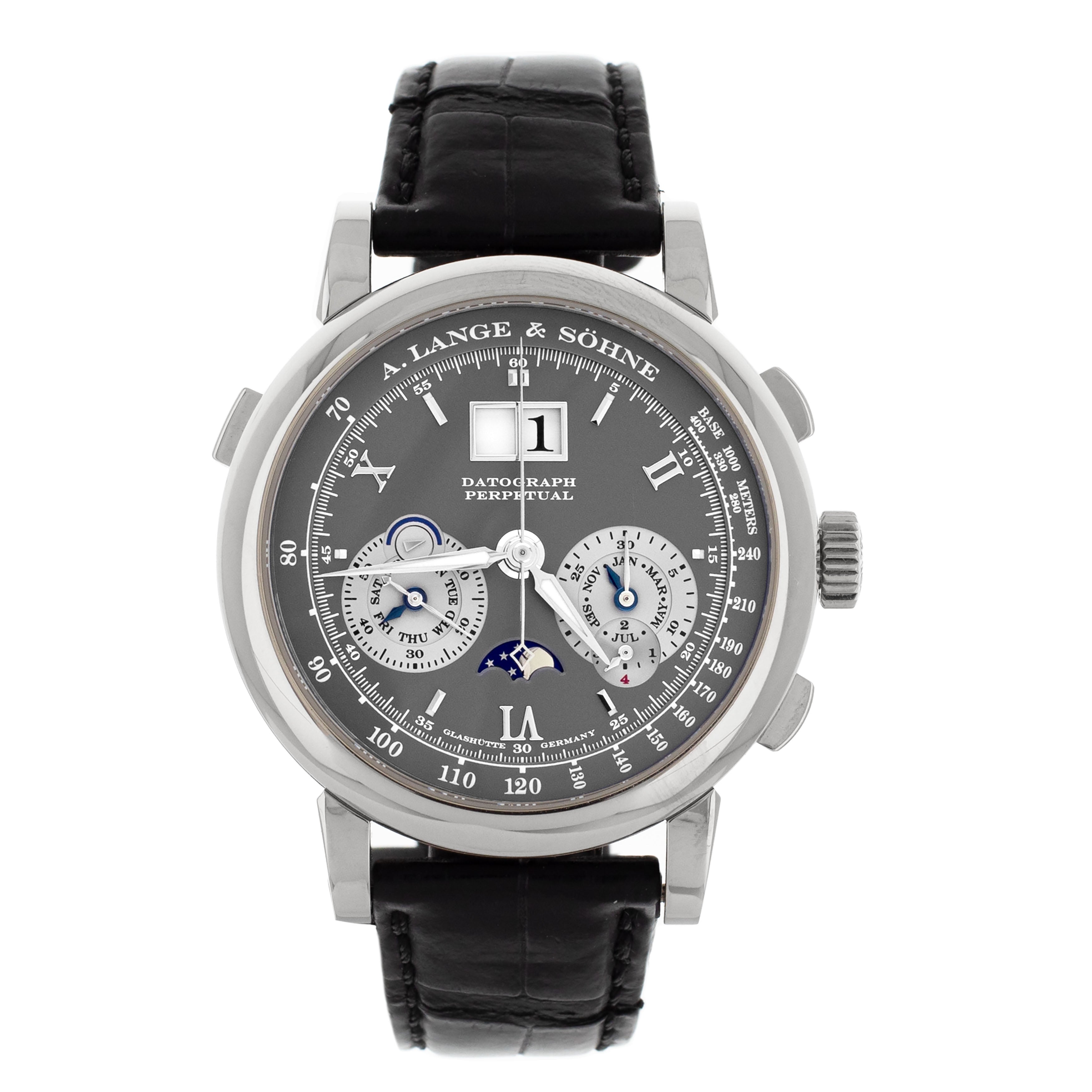 A. Lange & Sohne Datograph Perpetual White Gold Gray Dial 41mm 410.030 Full Set