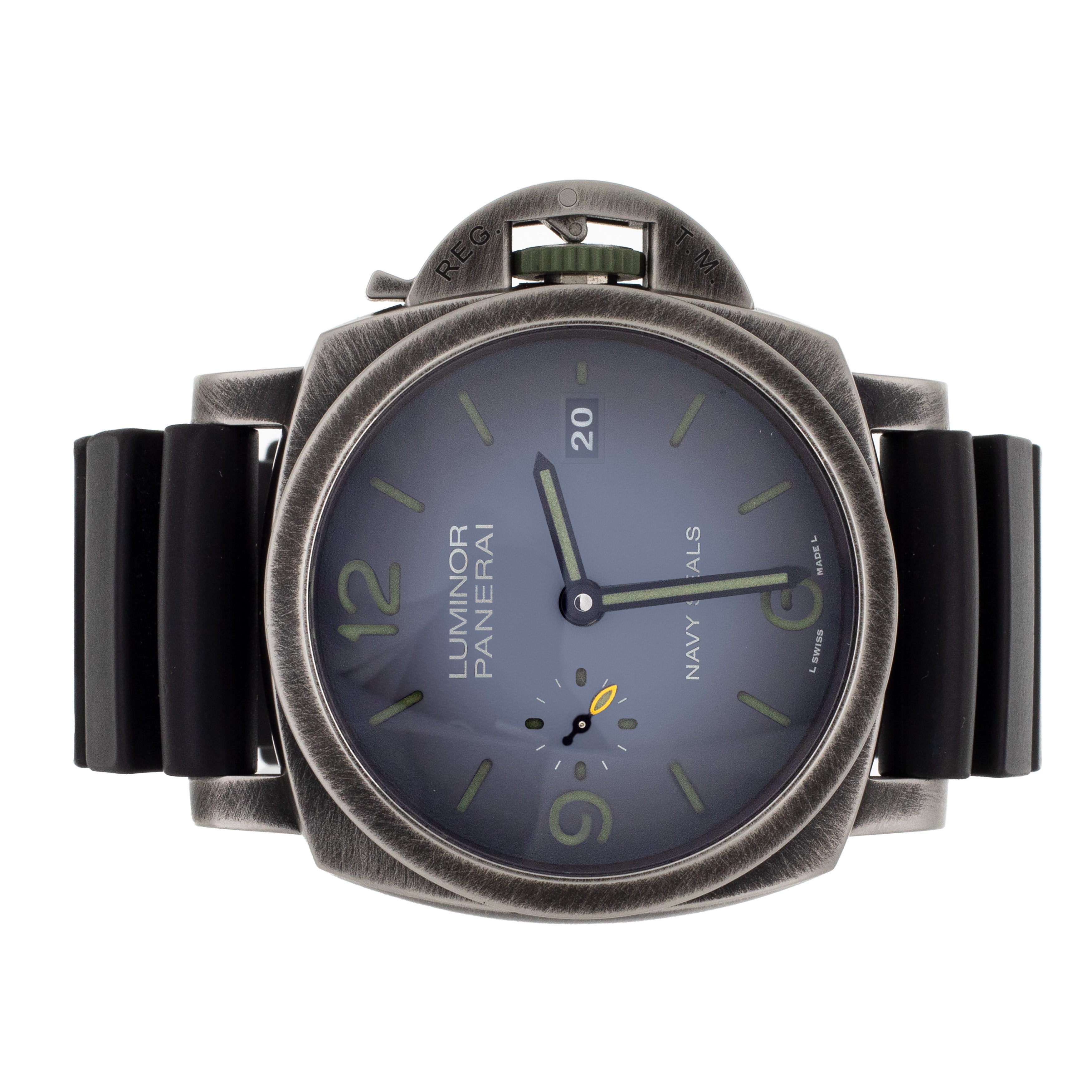 Panerai Luminor Marina Navy SEALs Stainless Steel Gray Dial 44mm PAM01412 Full Set