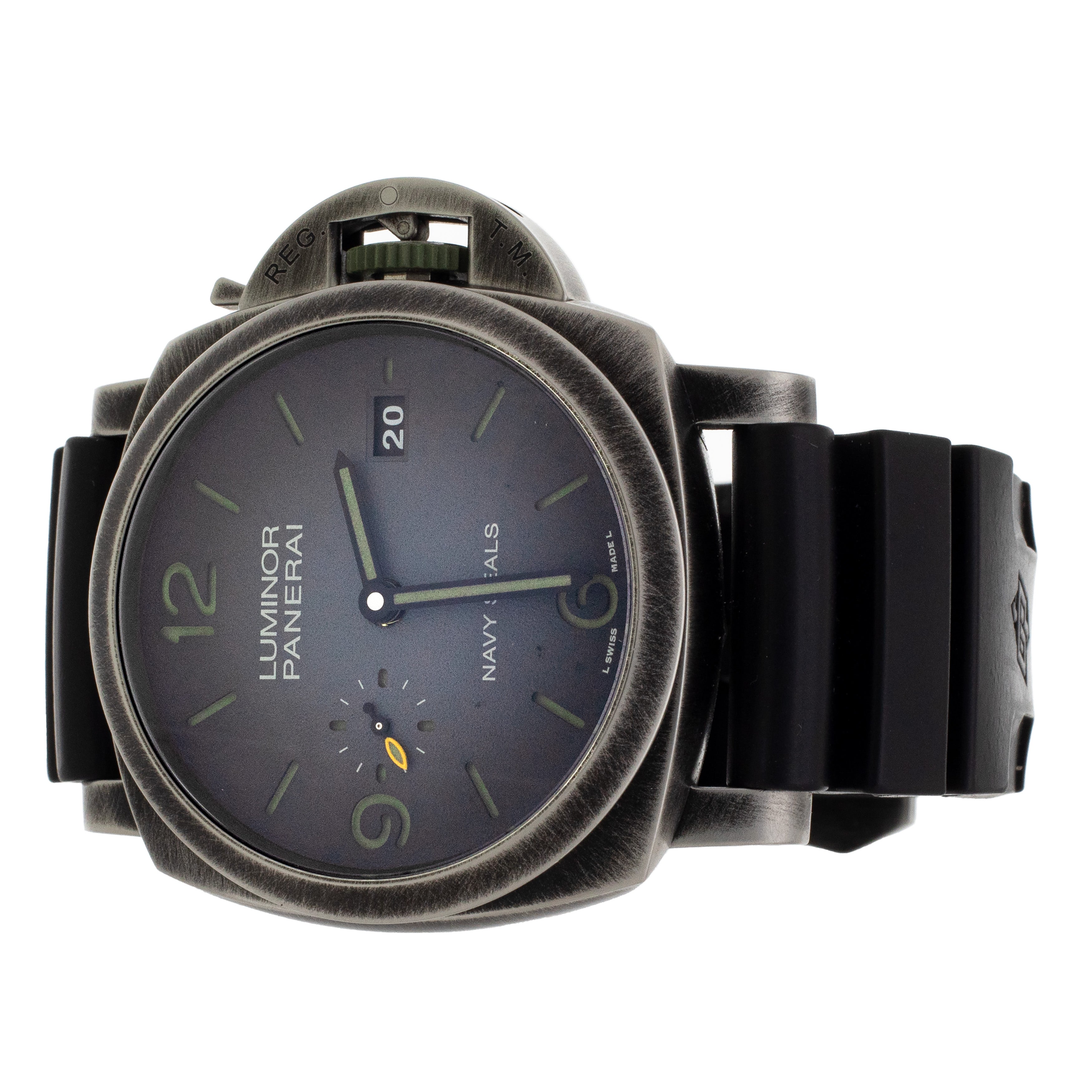 Panerai Luminor Marina Navy SEALs Stainless Steel Gray Dial 44mm PAM01