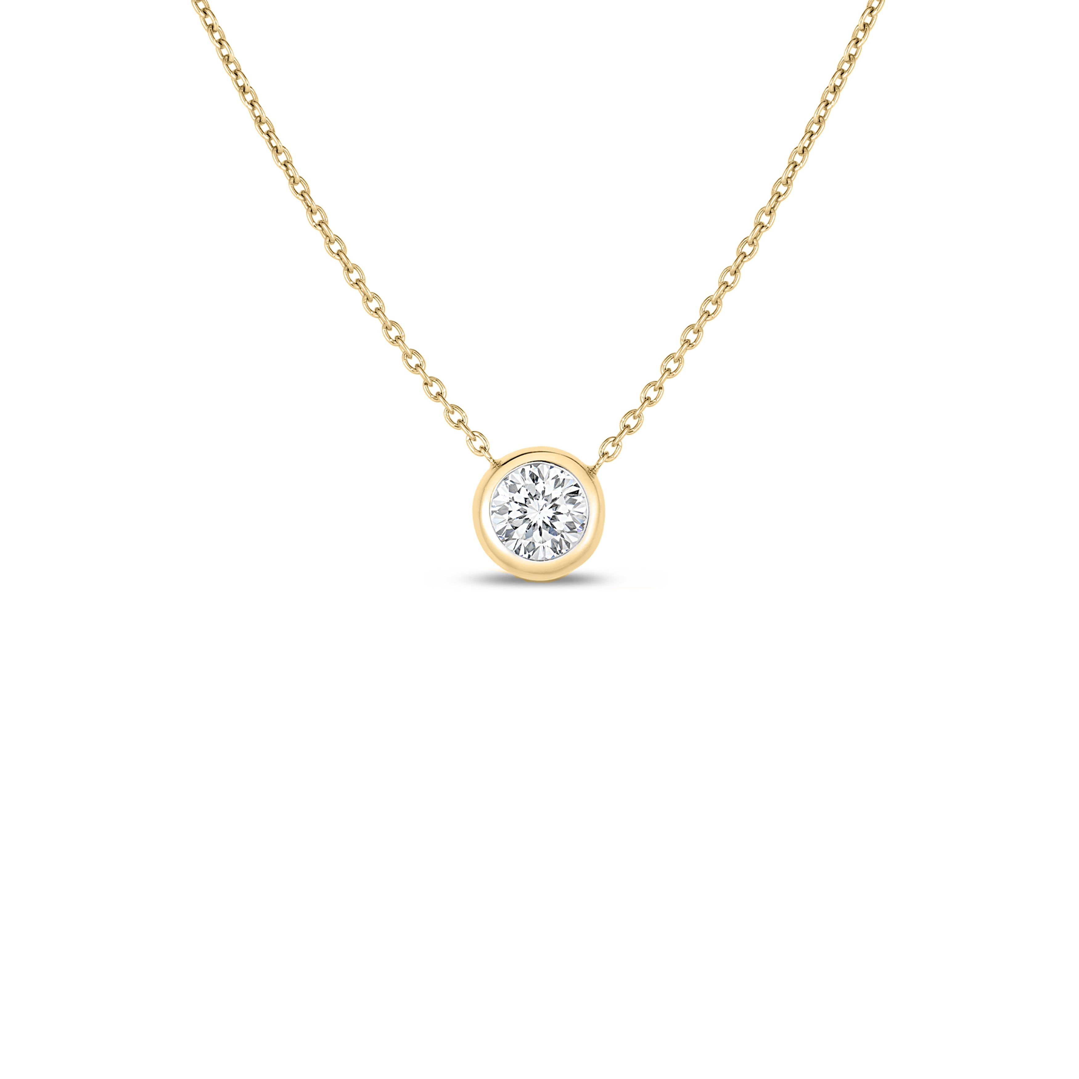 18K Yellow Gold Roberto Coin Diamond Station Necklace
