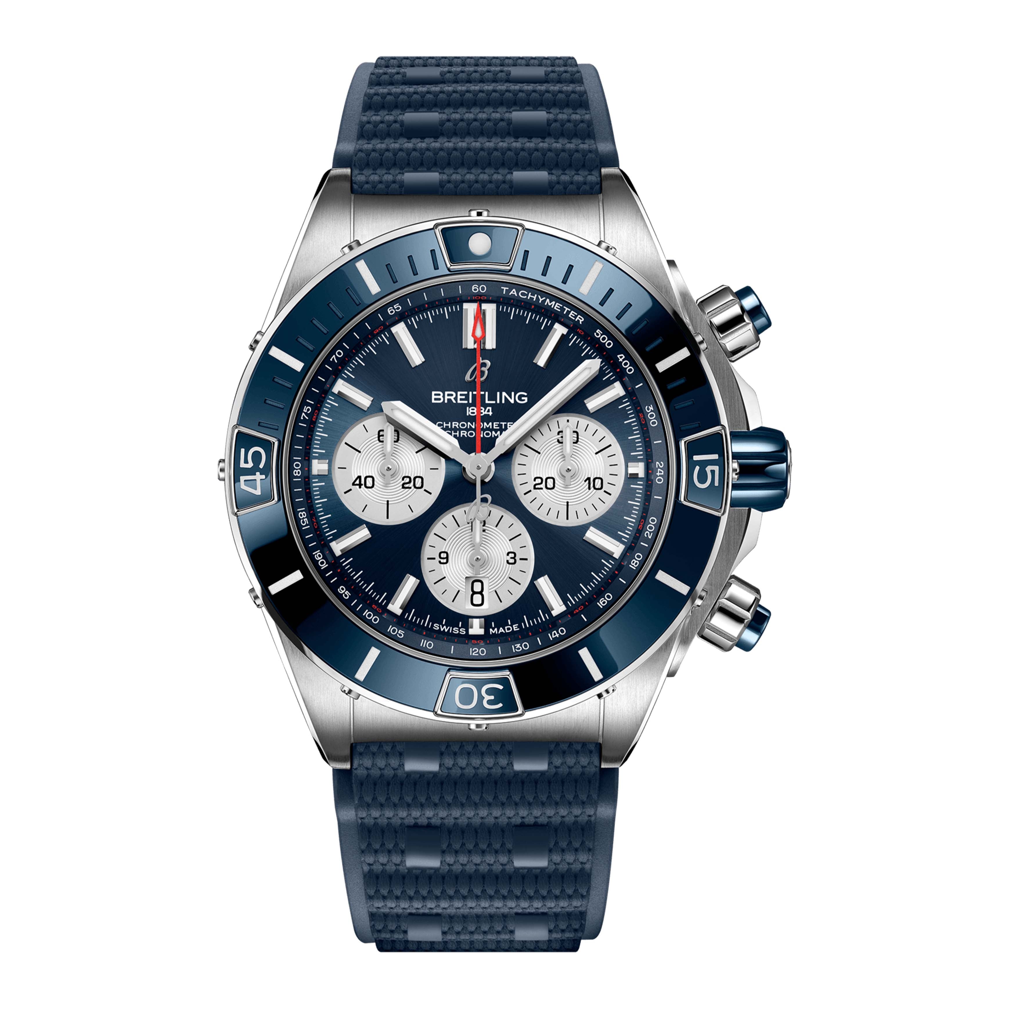 Breitling Super Chronomat B01 Watch, 44mm Blue Dial, AB0136161C1S1