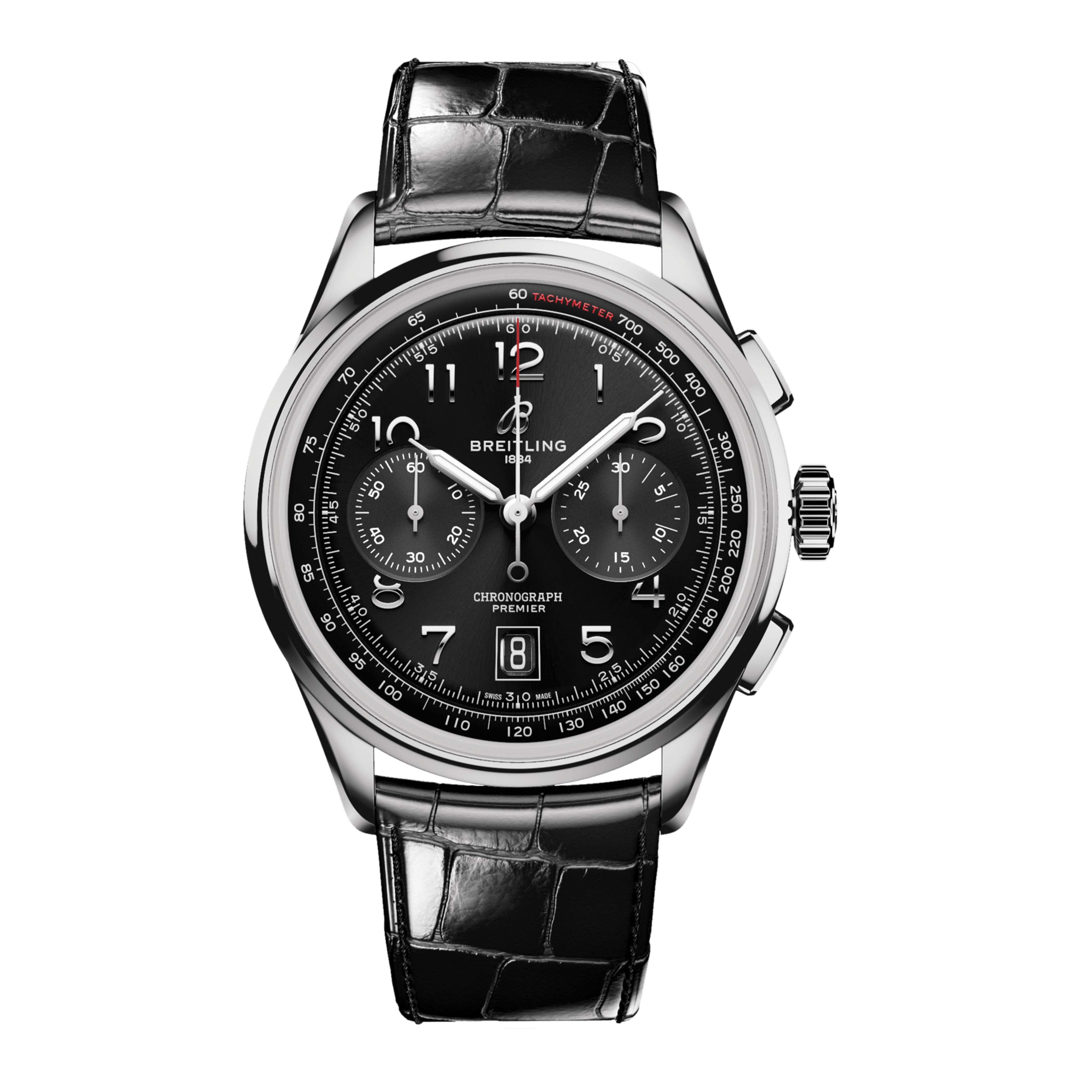 Breitling Premier B01 Chronograph Watch, 42mm Black Dial, AB0145221B1P1
