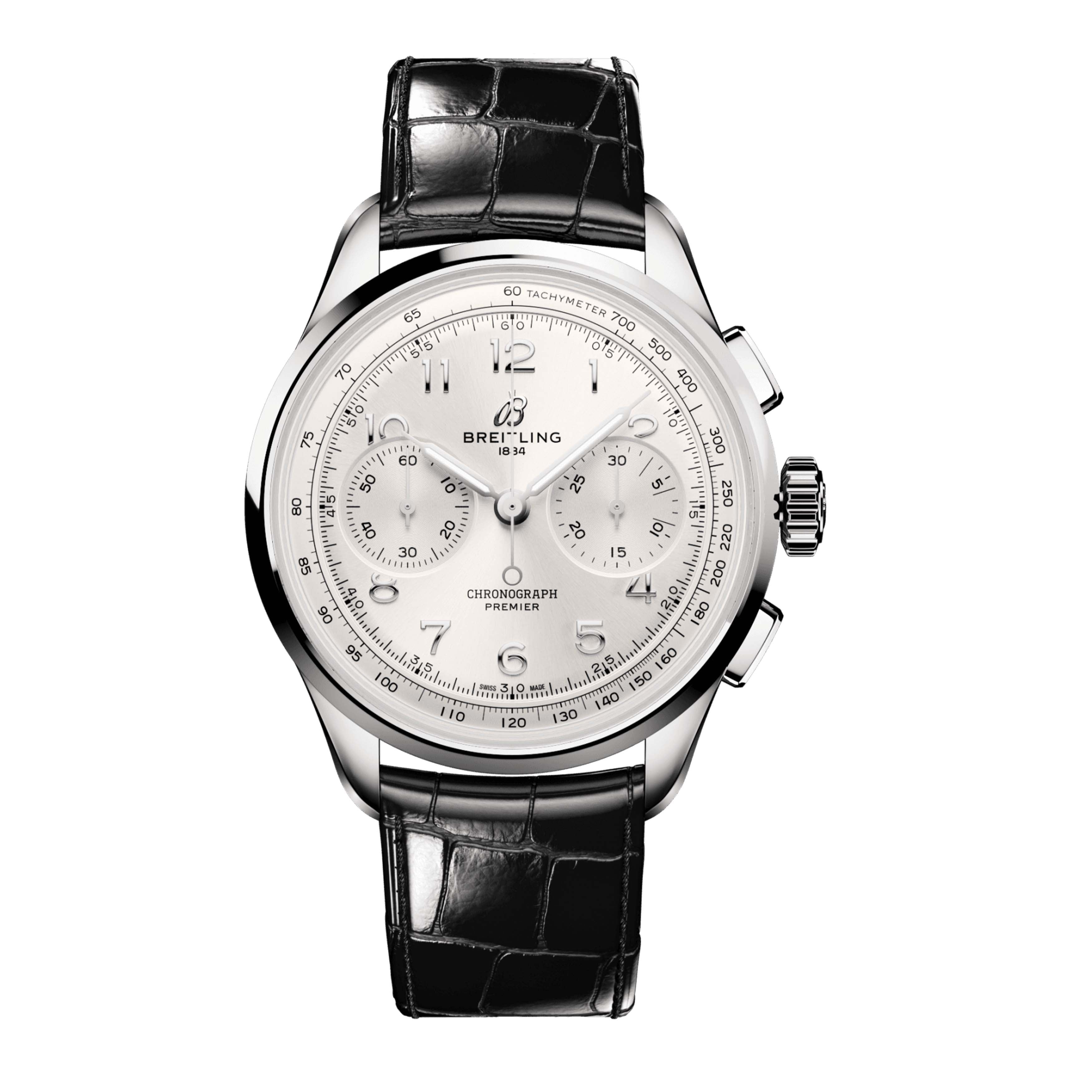 Breitling Premier B09 Chronograph Watch, 40mm Silver Dial, AB0930371G1P1