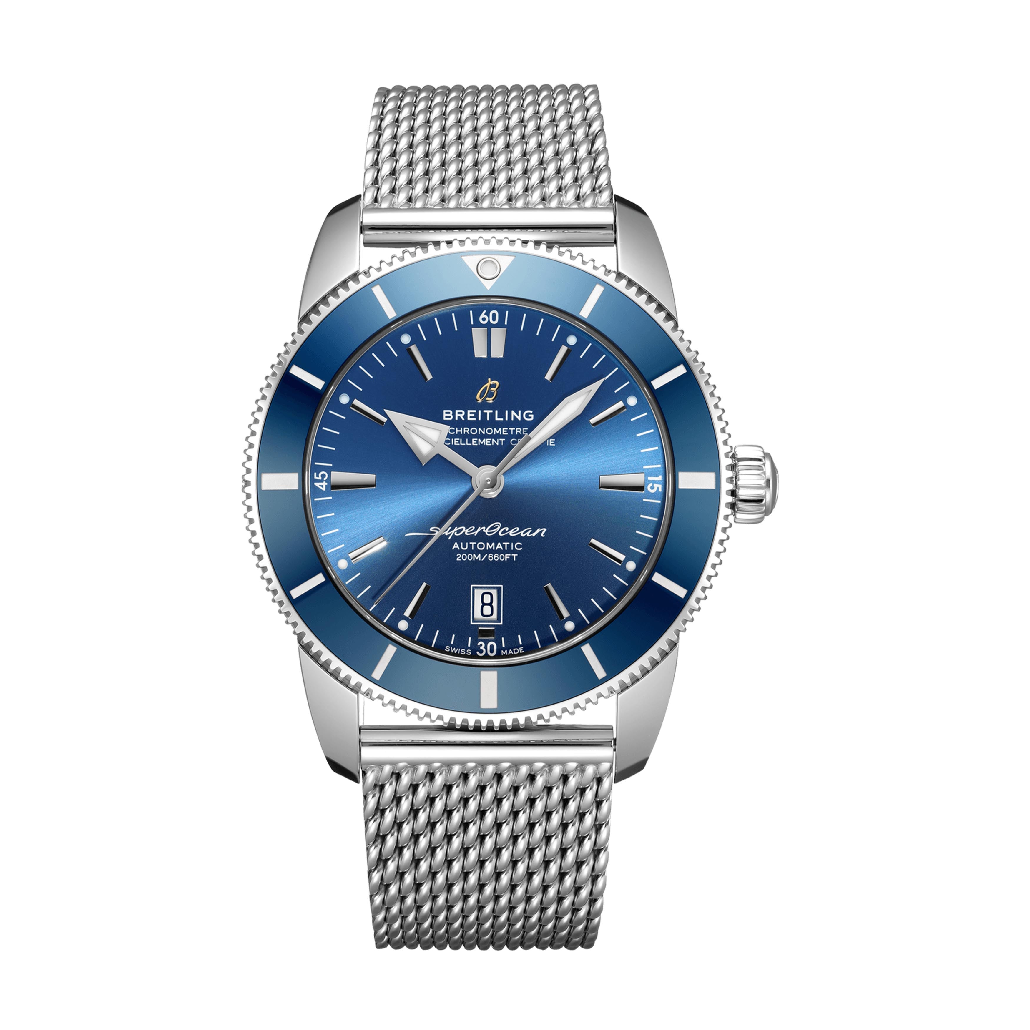 Breitling Superocean Heritage II B20 Watch, 46mm Blue Dial, AB2020161C1A1