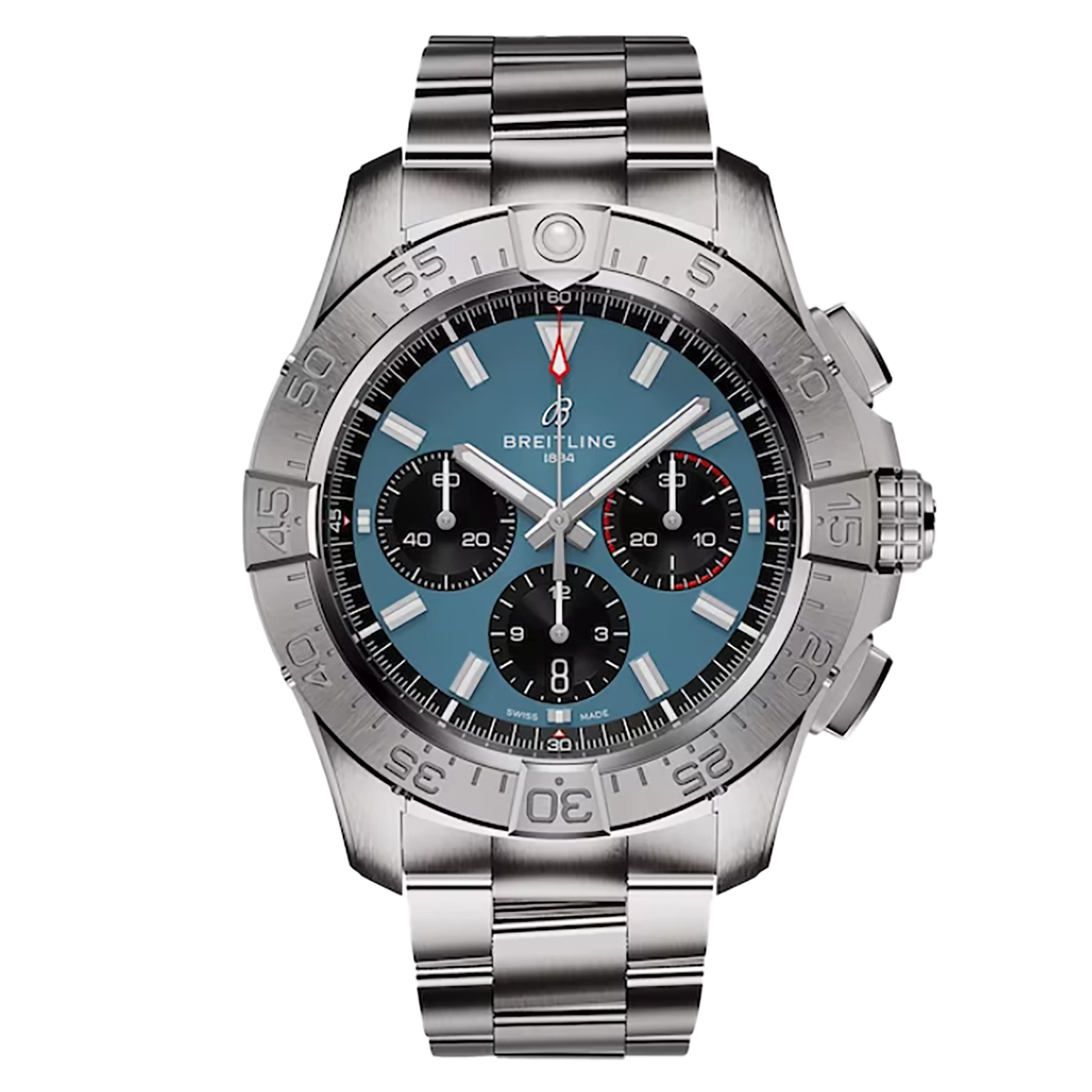 Breitling Avenger B01 Chronograph 44 Watch, 44mm Blue Dial, AB0147010C1A1