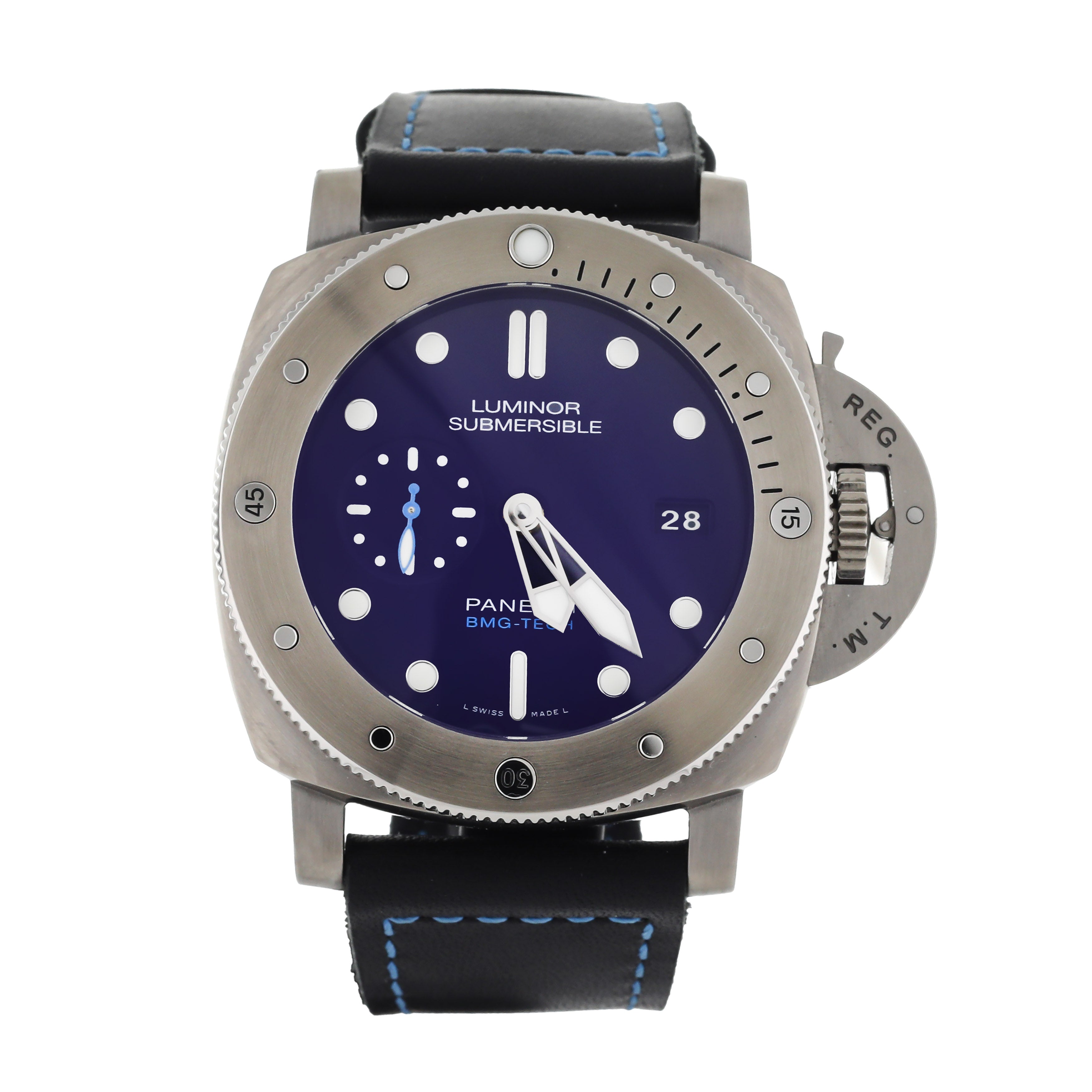 Panerai Submersible Bmg Tech Titanium Blue Dial 47mm PAM00692 Full Set