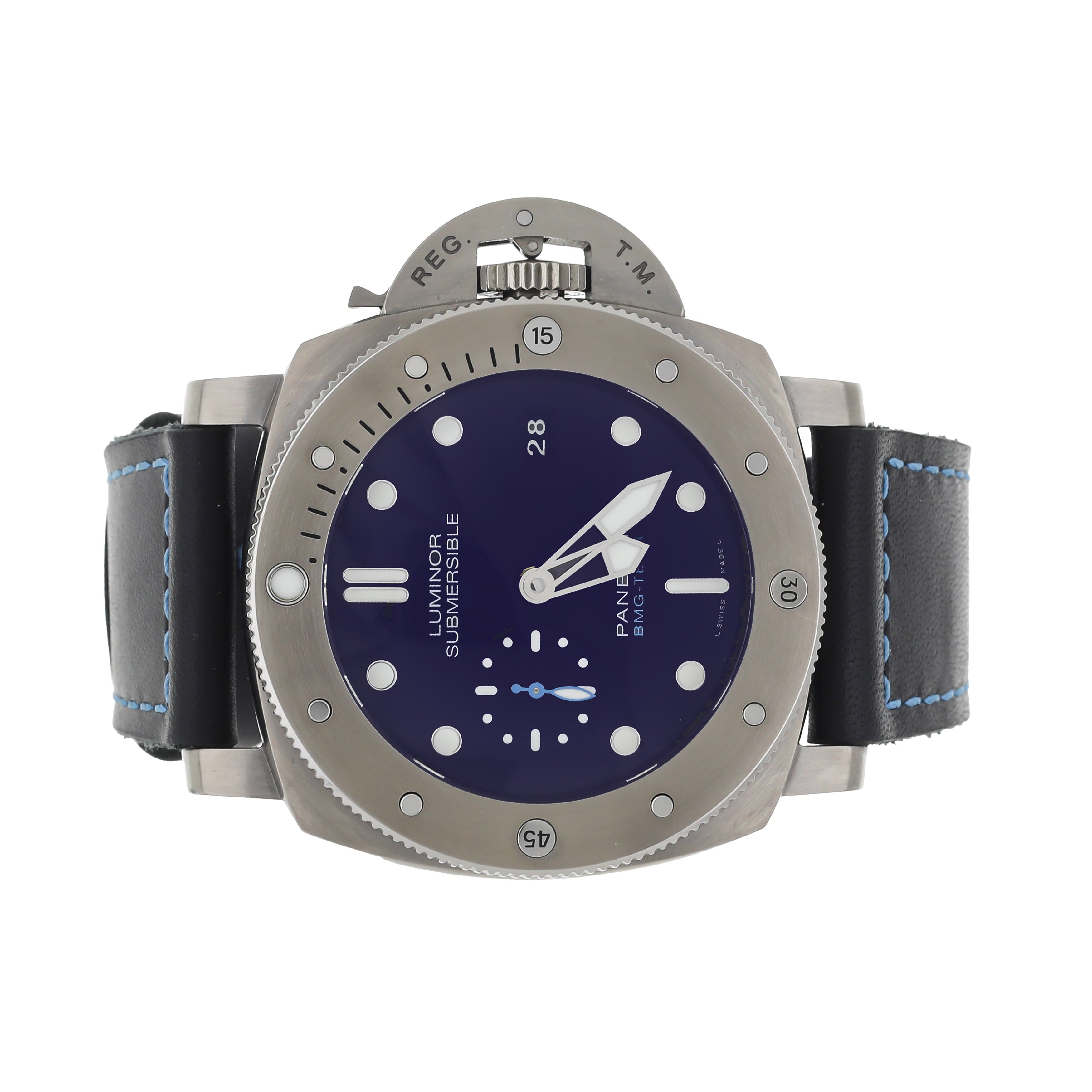 Panerai Submersible Bmg Tech Titanium Blue Dial 47mm PAM00692 Full Set