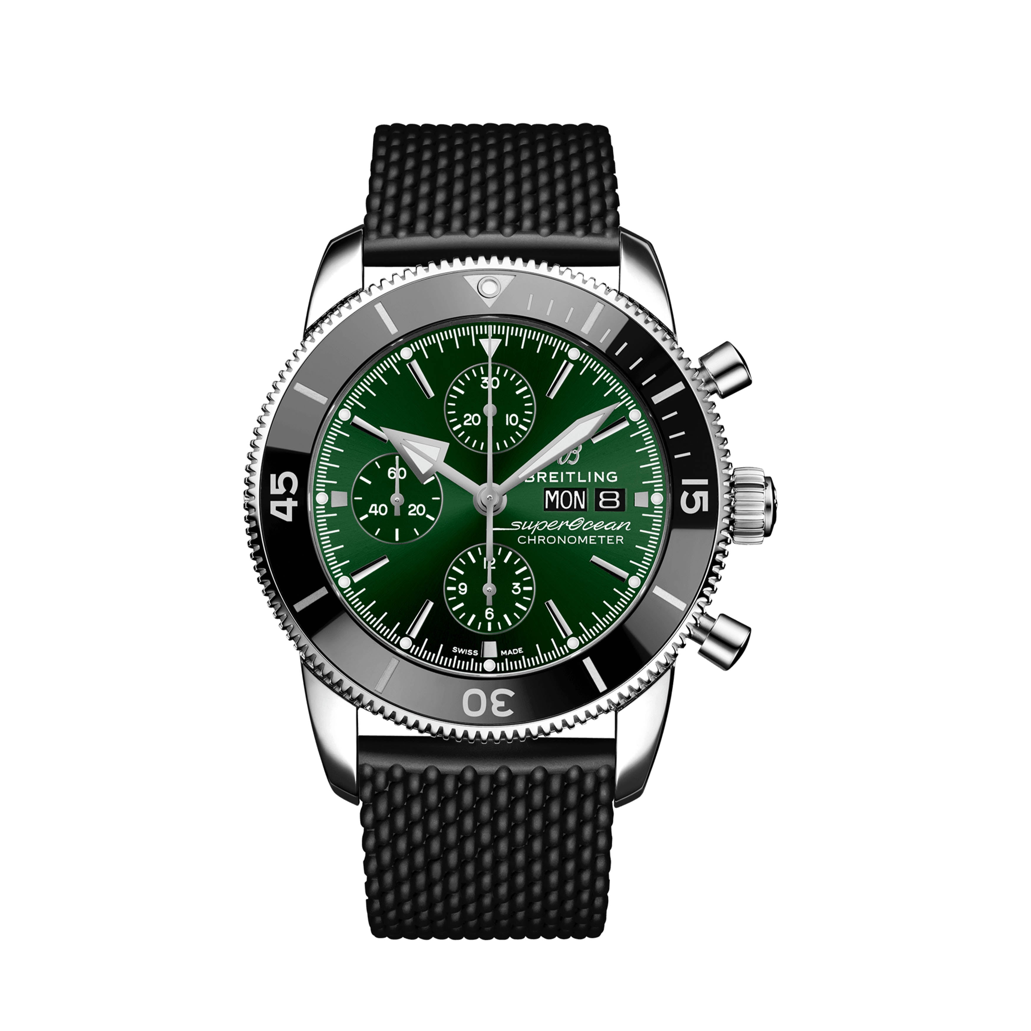 Breitling Superocean Heritage Chronograph Watch, 44mm Green Dial, A13313121L1S1