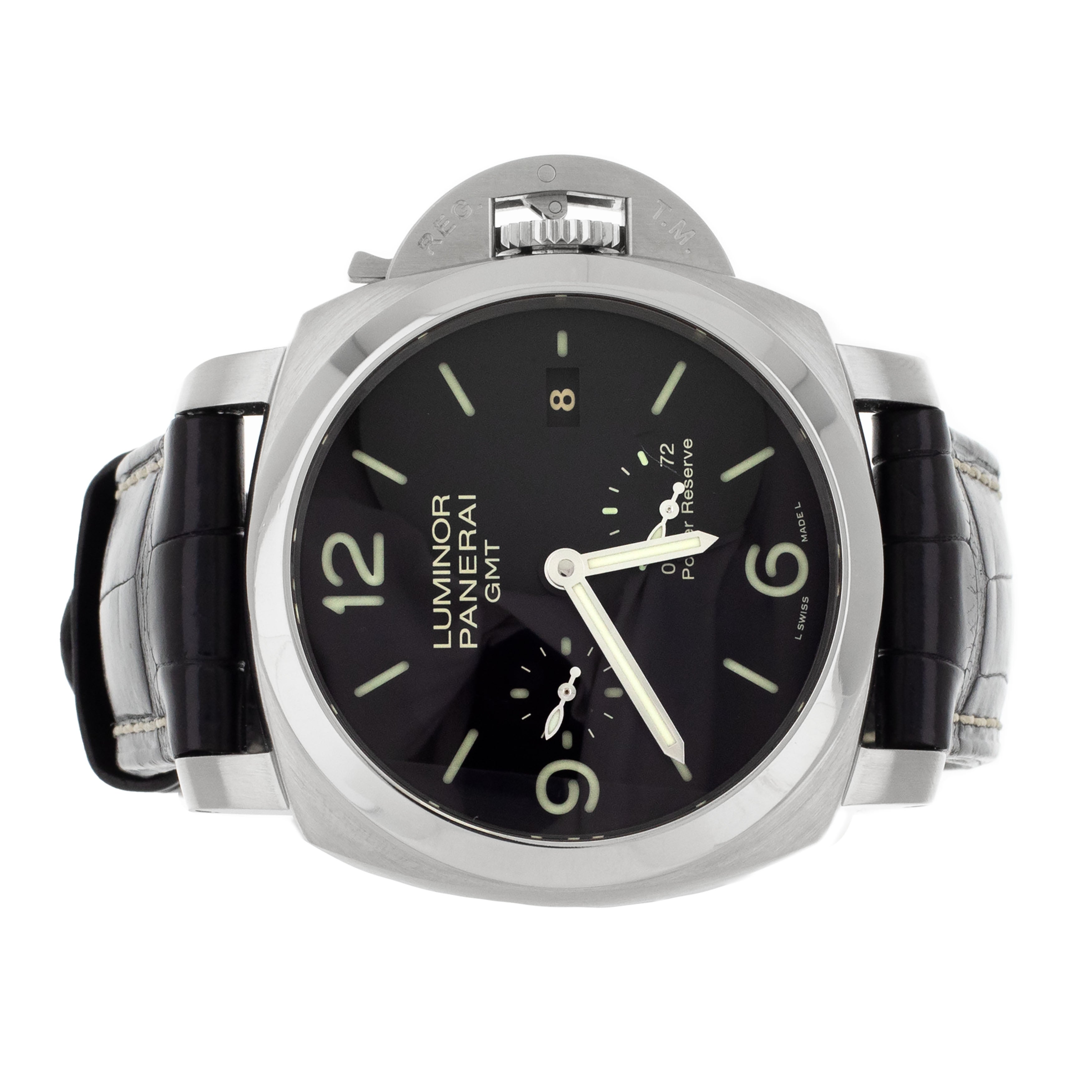 Panerai Luminor 1950 3 Days GMT Stainless Steel Black Dial 44mm PAM003