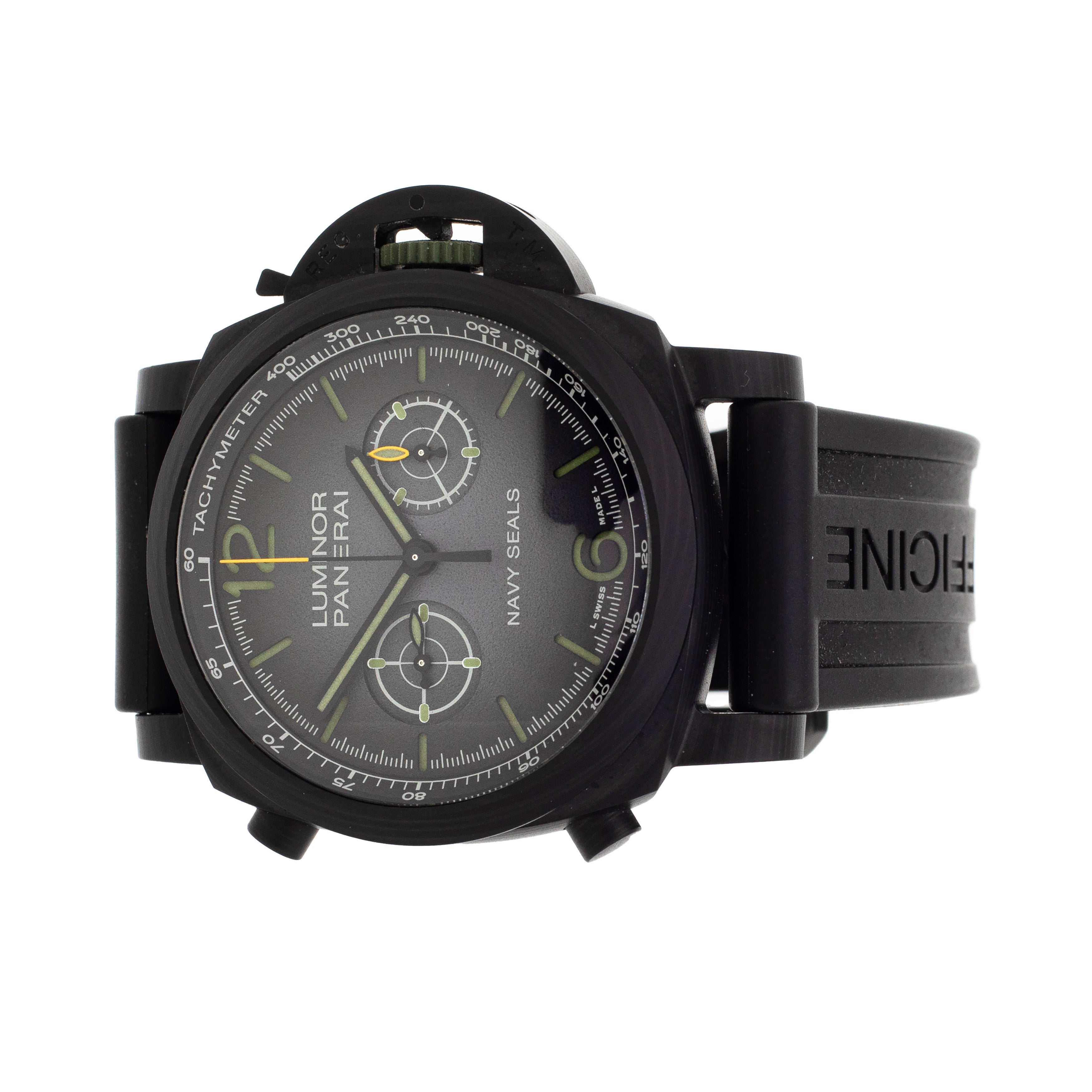 Panerai Luminor Chrono Carbotech Navy Seals Black Dial 44mm PAM01419 F