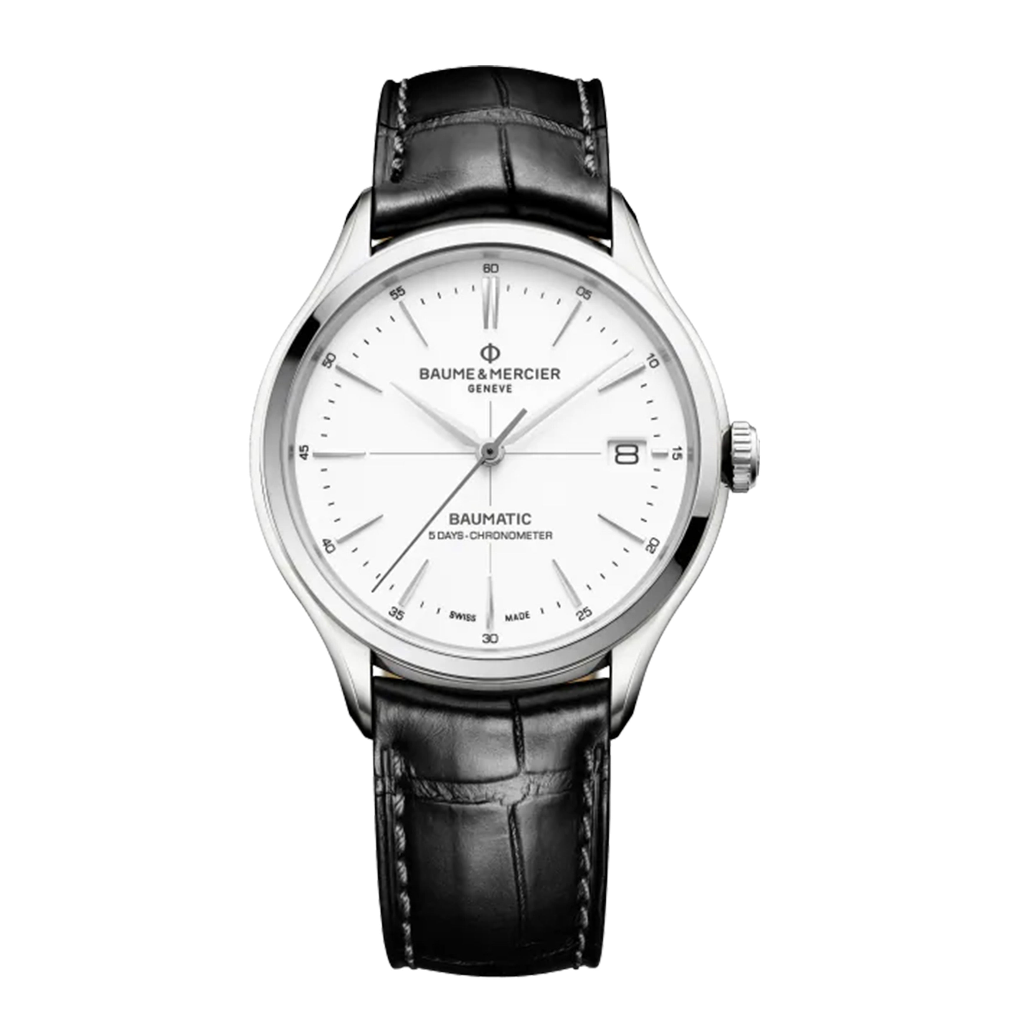BAUME & MERCIER CLIFTON Watch, 40MM WHITE DIAL, 10518