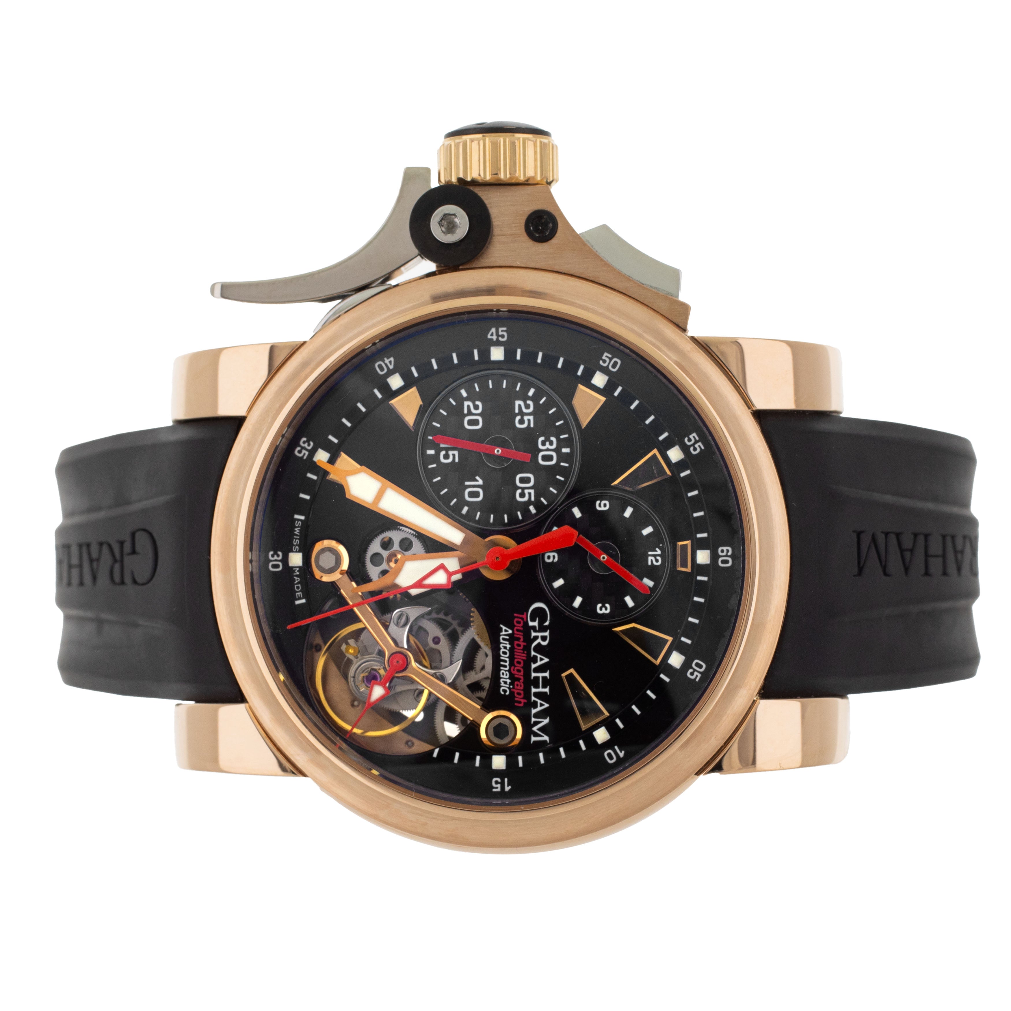 Graham Tourbillograph Woodcote Chronograph Rose Gold Black 46mm 2TTAR.B02A.C86B