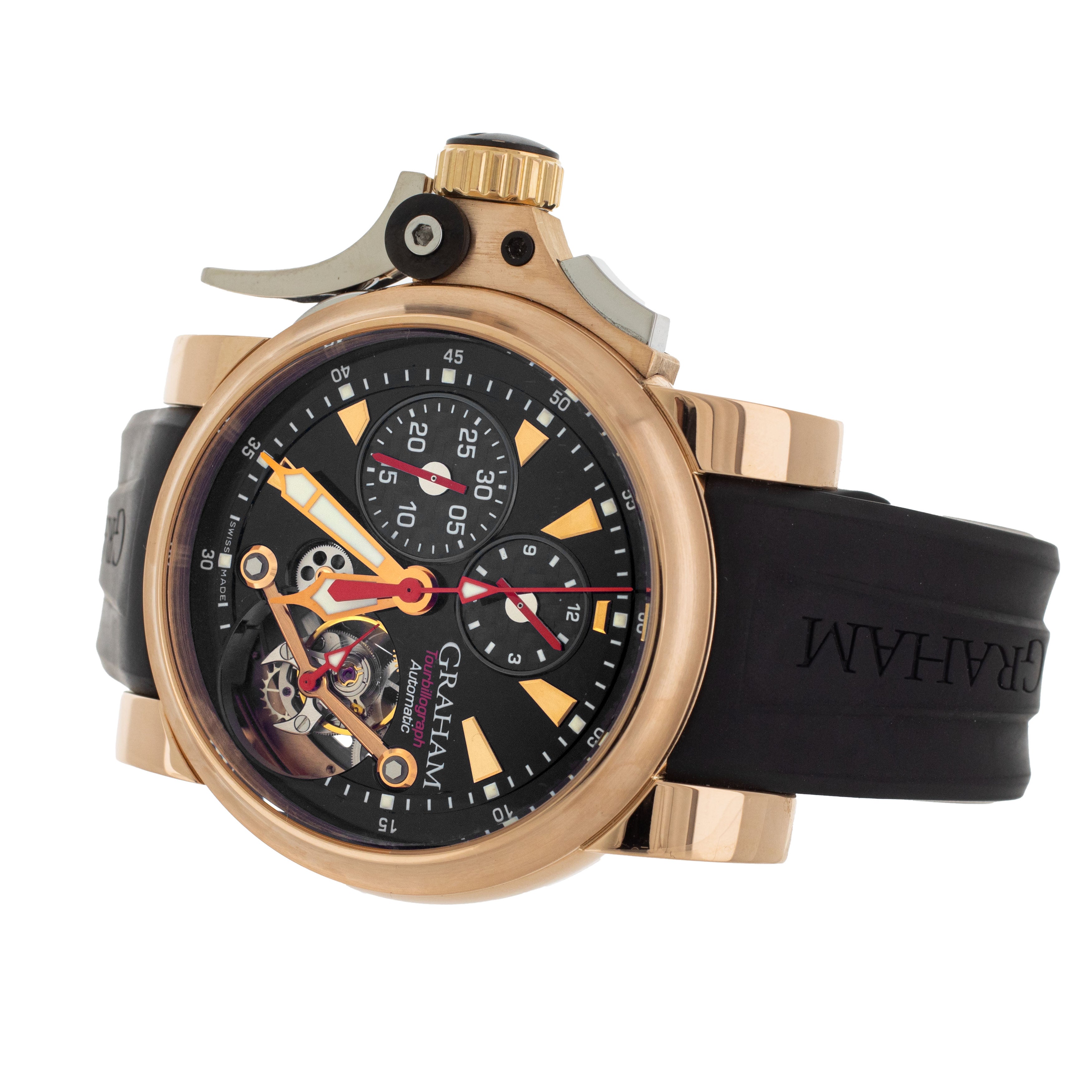 Graham Tourbillograph Woodcote Chronograph Rose Gold Black 46mm 2TTAR.B02A.C86B