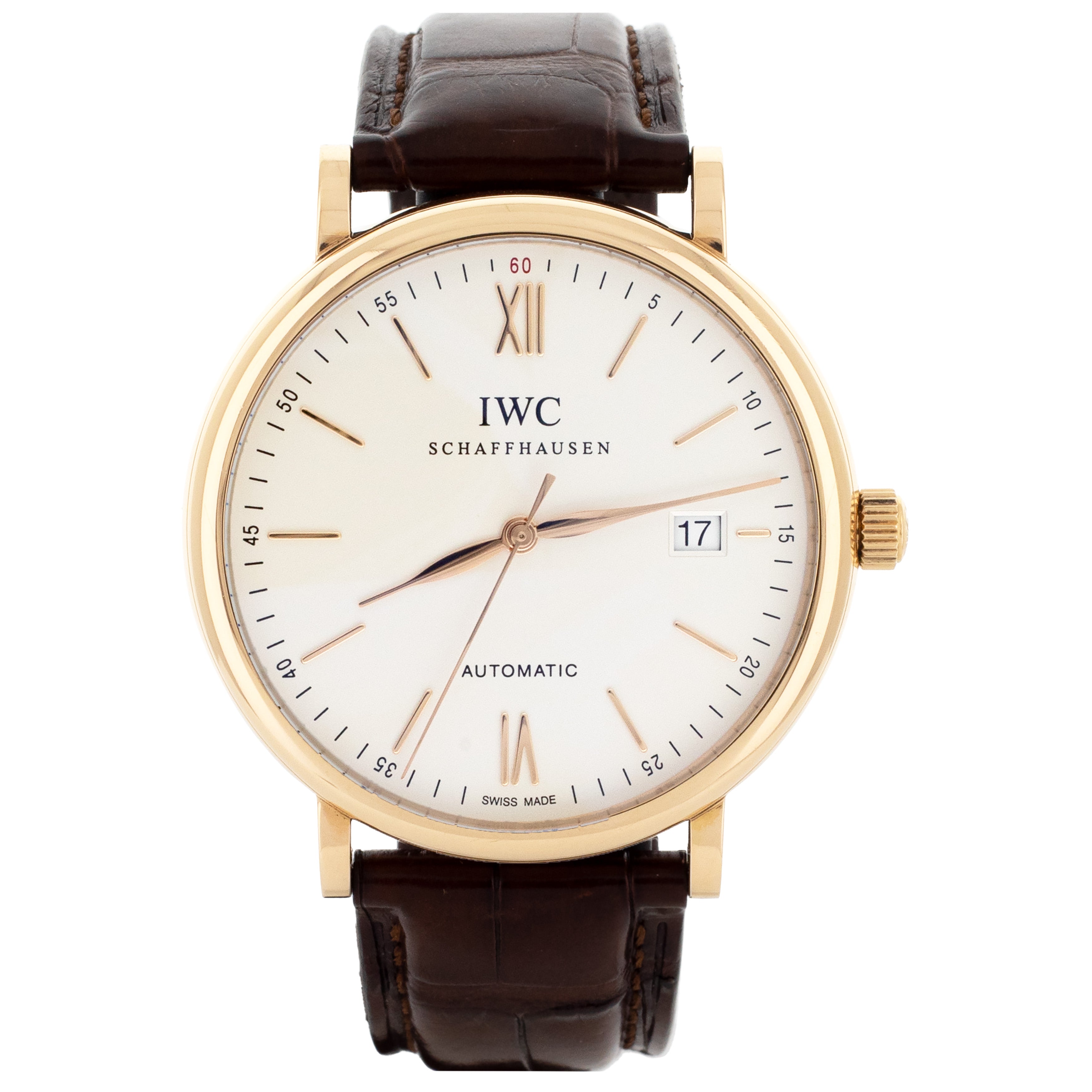 IWC Portofino Rose Gold Silver Dial 40mm IW356504