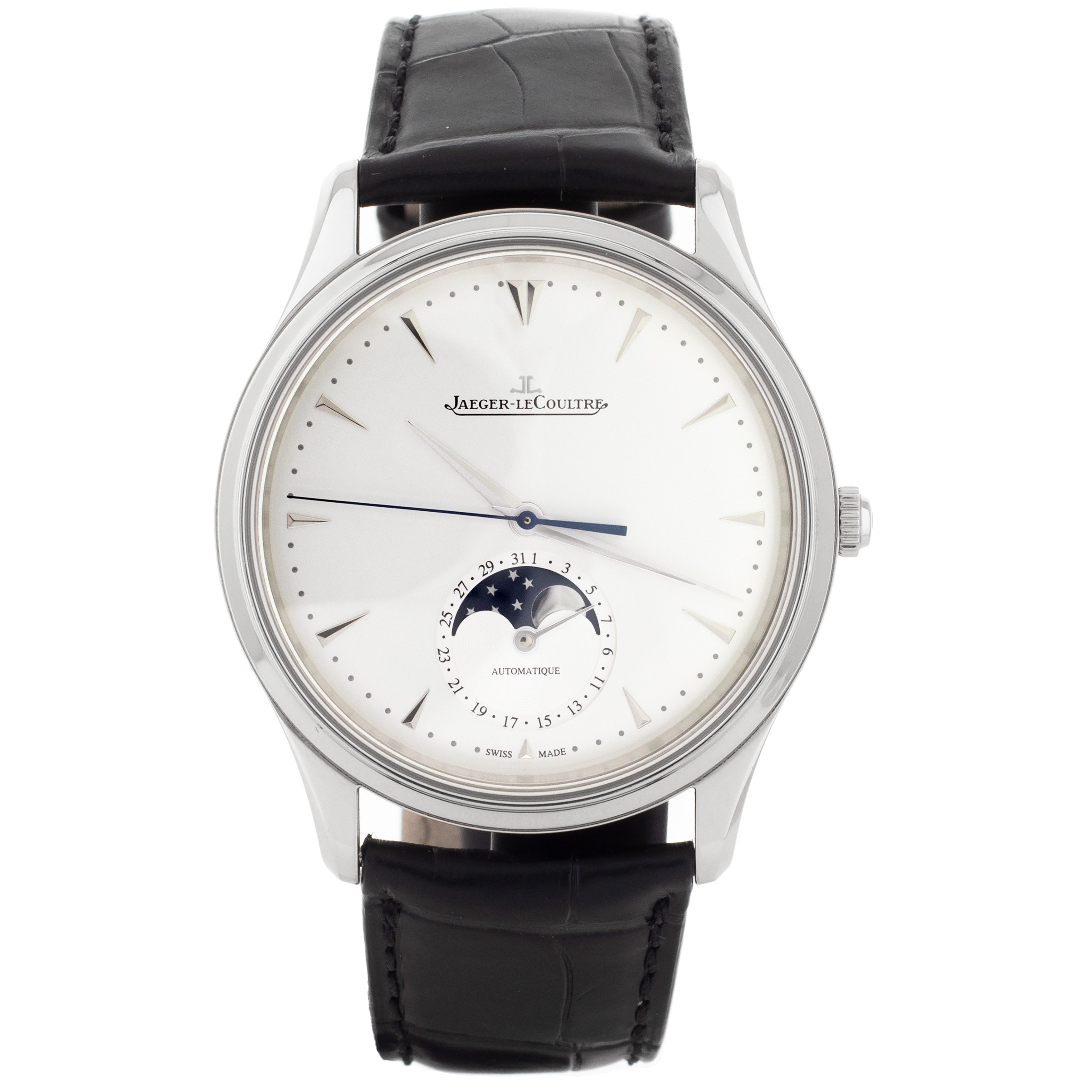 Jaeger LeCoultre Master Ultra Thin Moon Steel Silver Dial 39mm Q136842