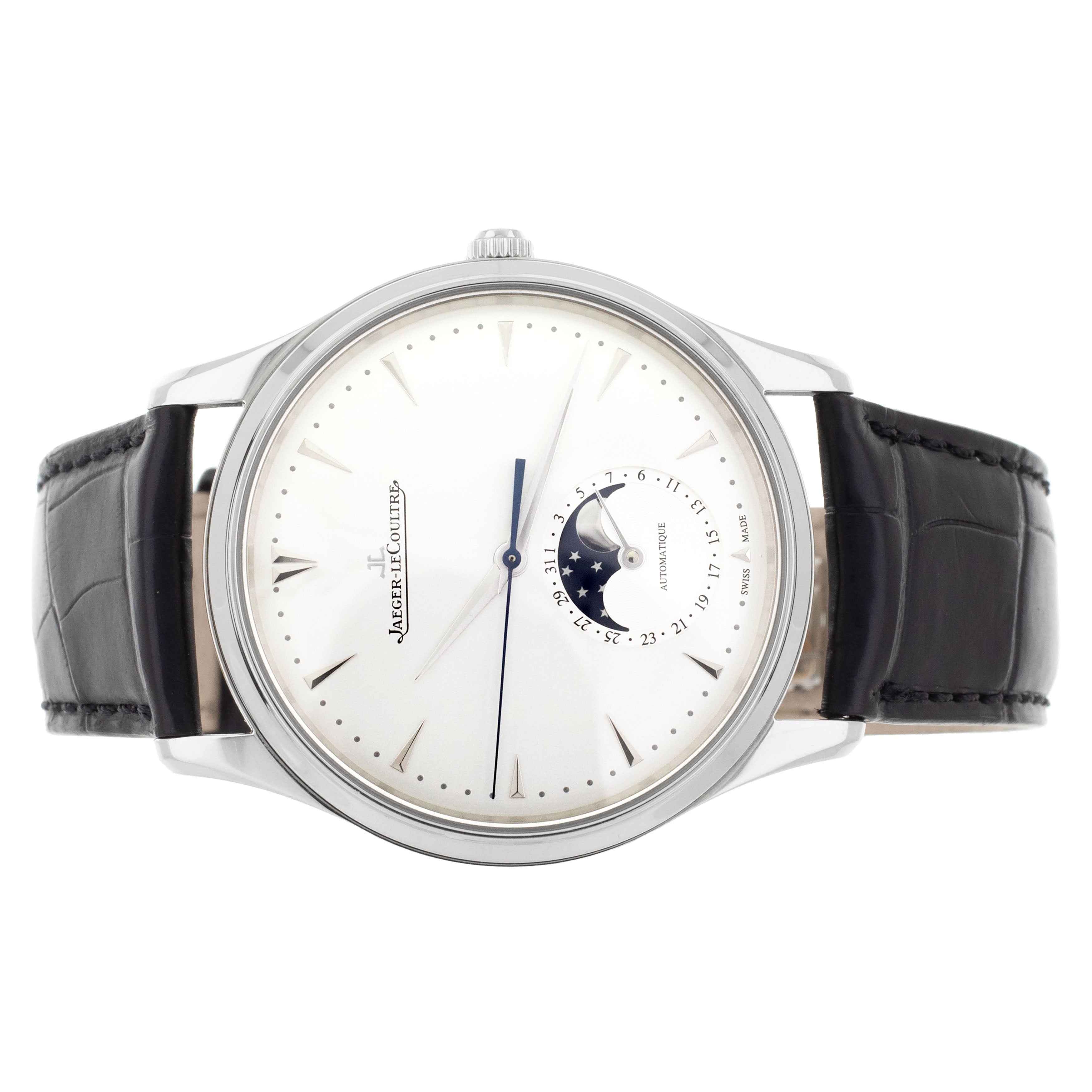 Jaeger-LeCoultre Master Ultra Thin Moon Steel Silver Dial 39mm Q1368420 Full Set
