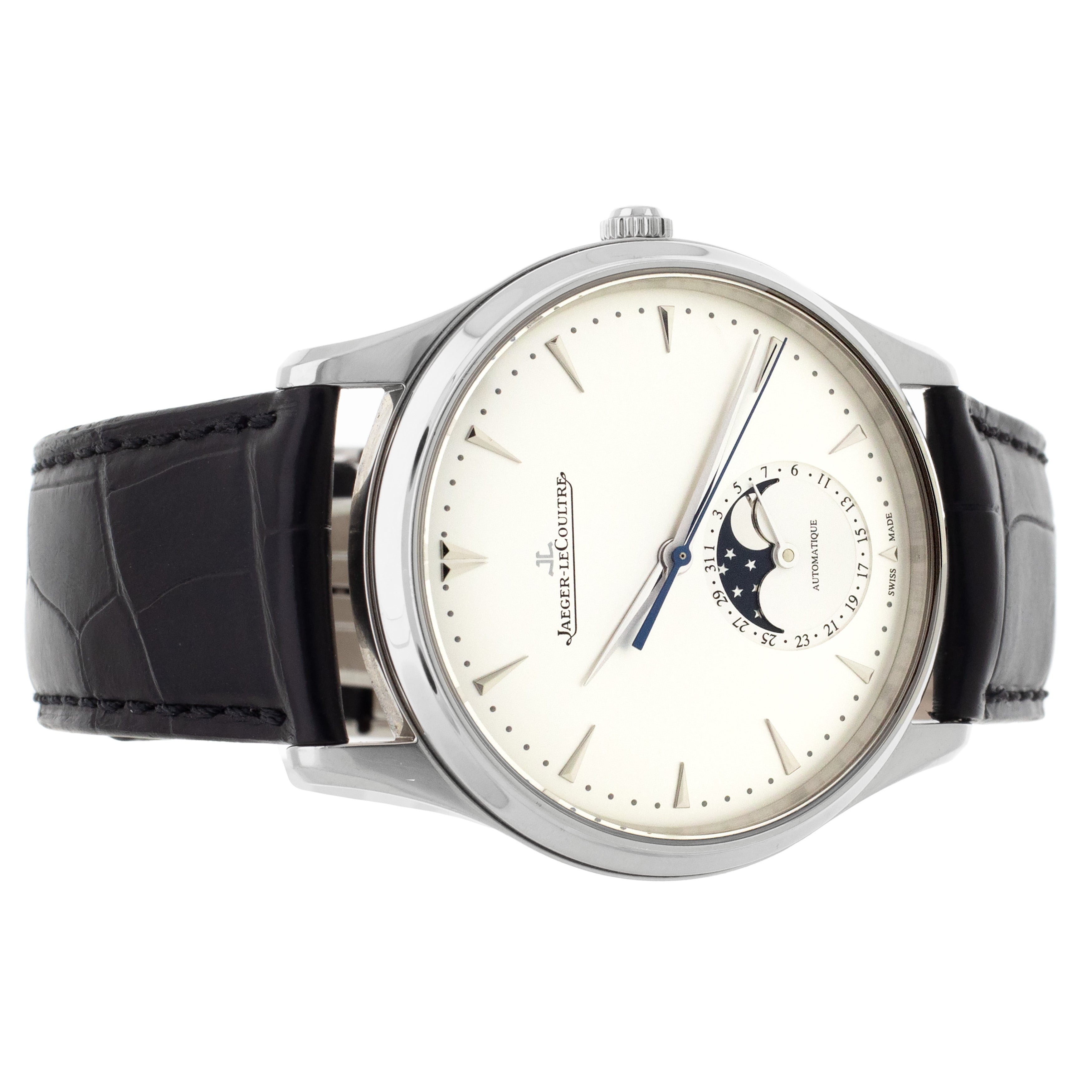 Jaeger LeCoultre Master Ultra Thin Moon Steel Silver Dial 39mm Q136842