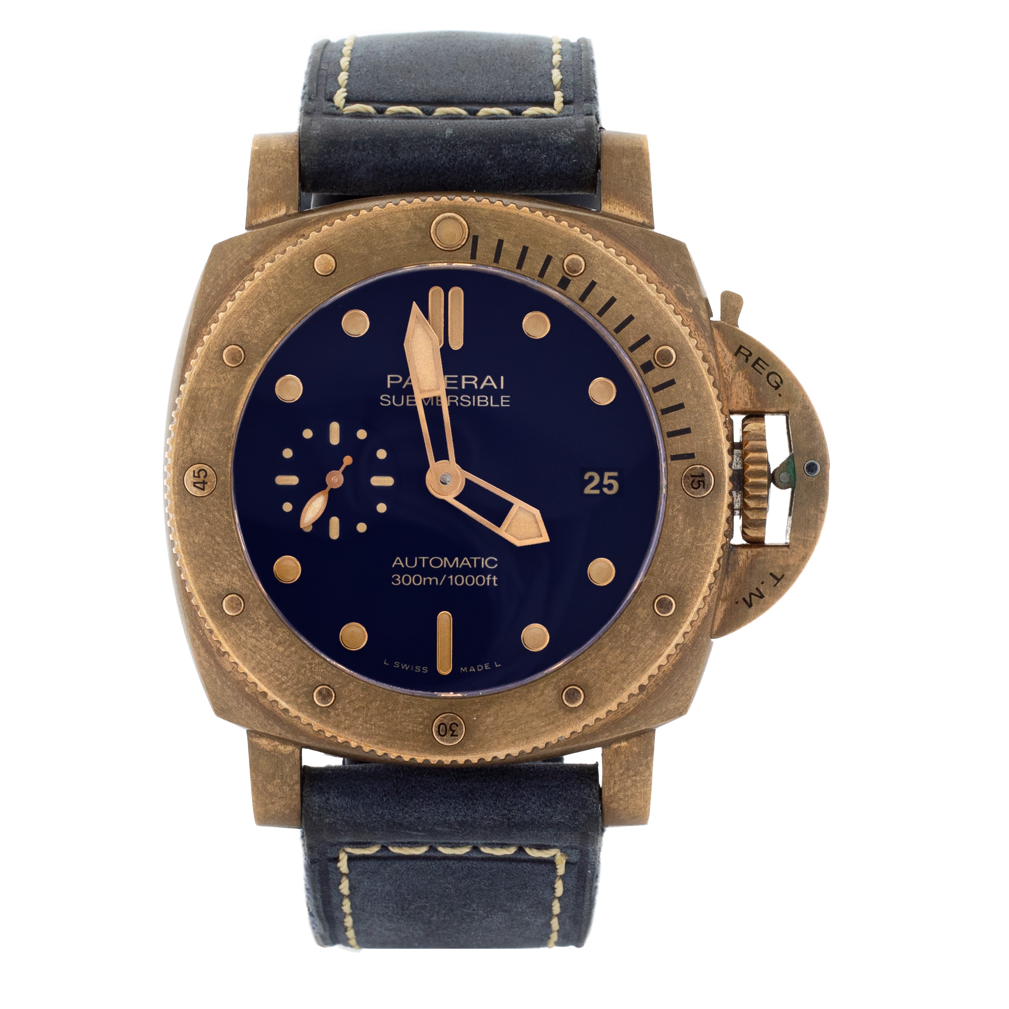 Panerai Submersible Bronzo Blu Abisso Bronze Blue Dial 42mm PAM01074