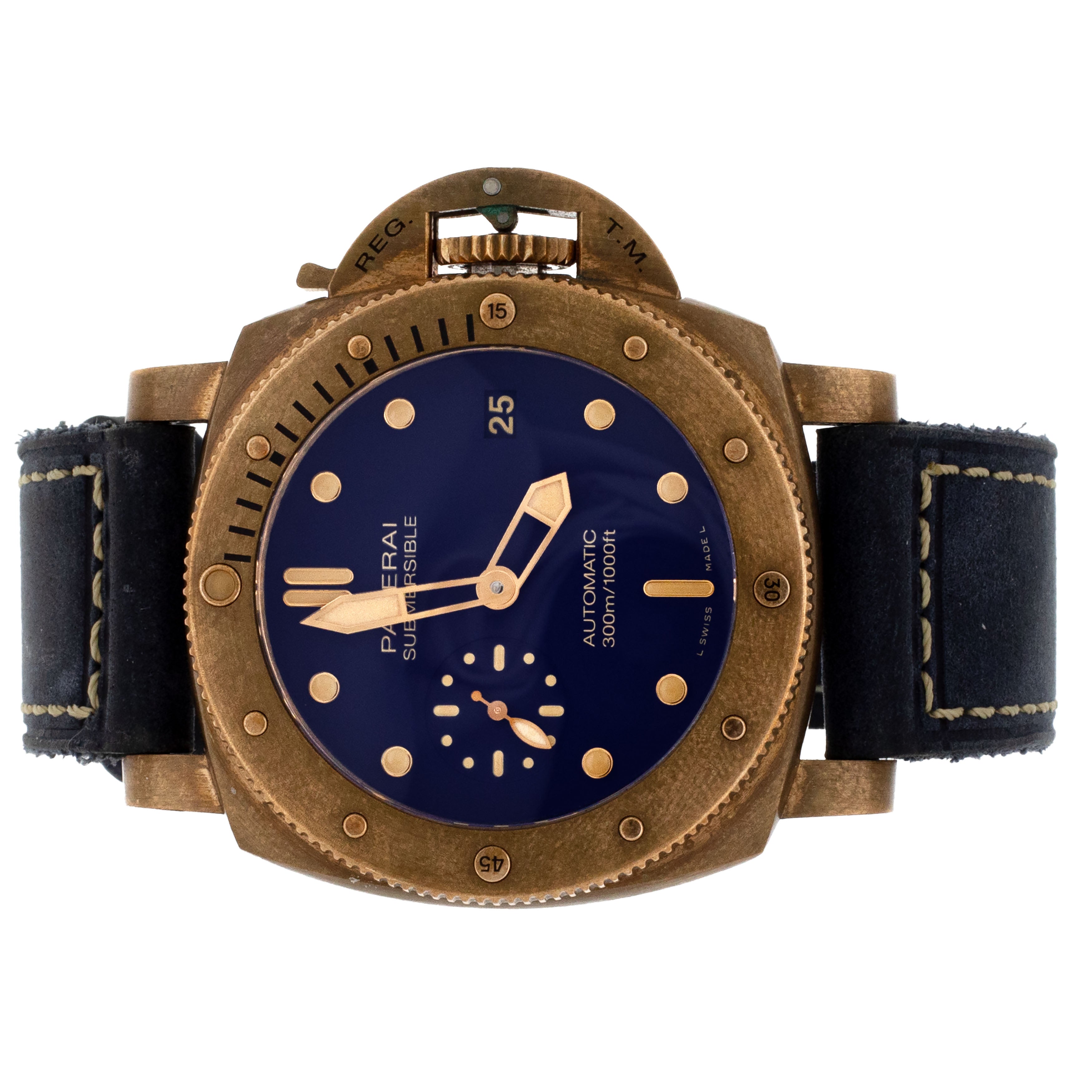 Panerai Submersible Bronzo Blu Abisso Bronze Blue Dial 42mm PAM01074