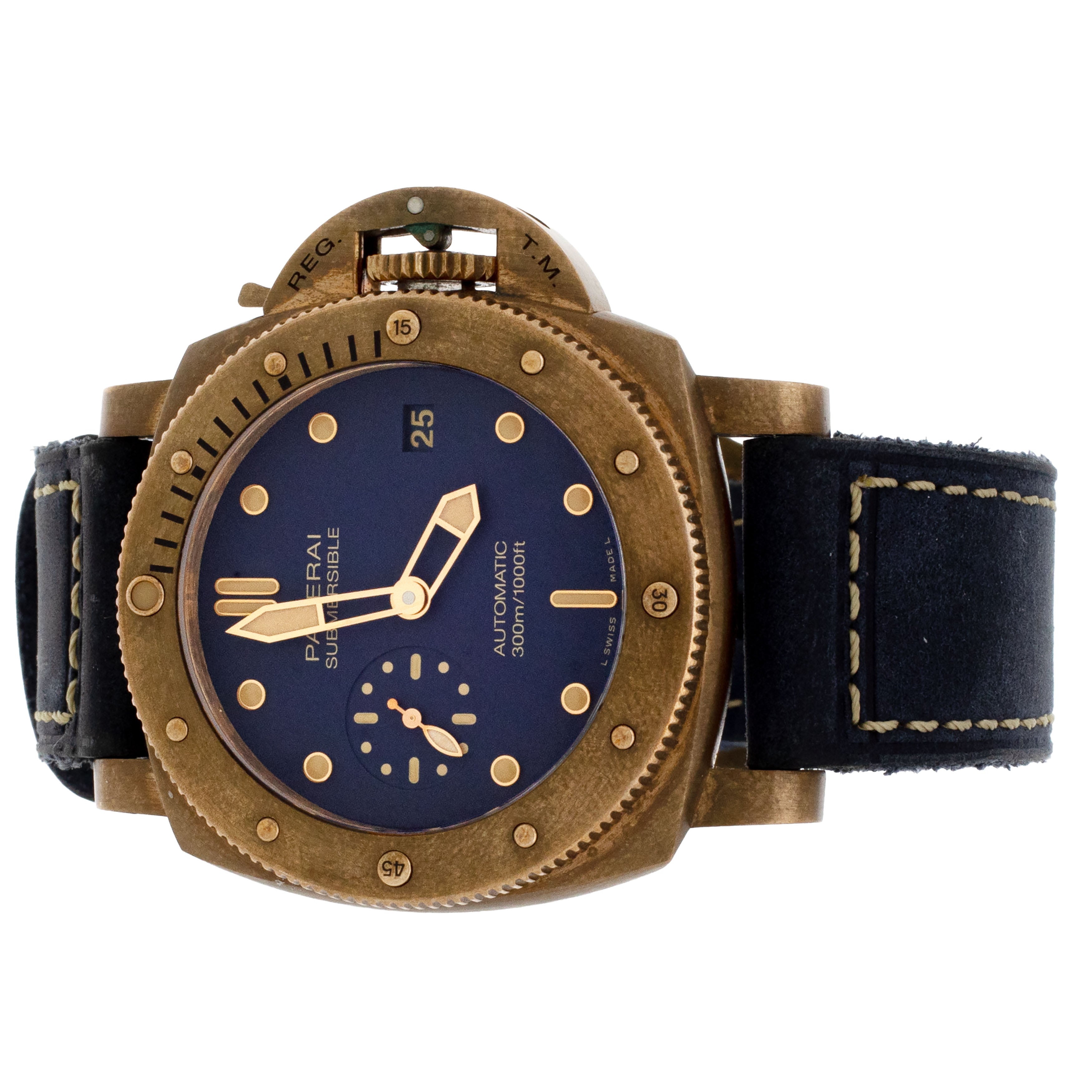 Panerai Submersible Bronzo Blu Abisso Bronze Blue Dial 42mm PAM01074