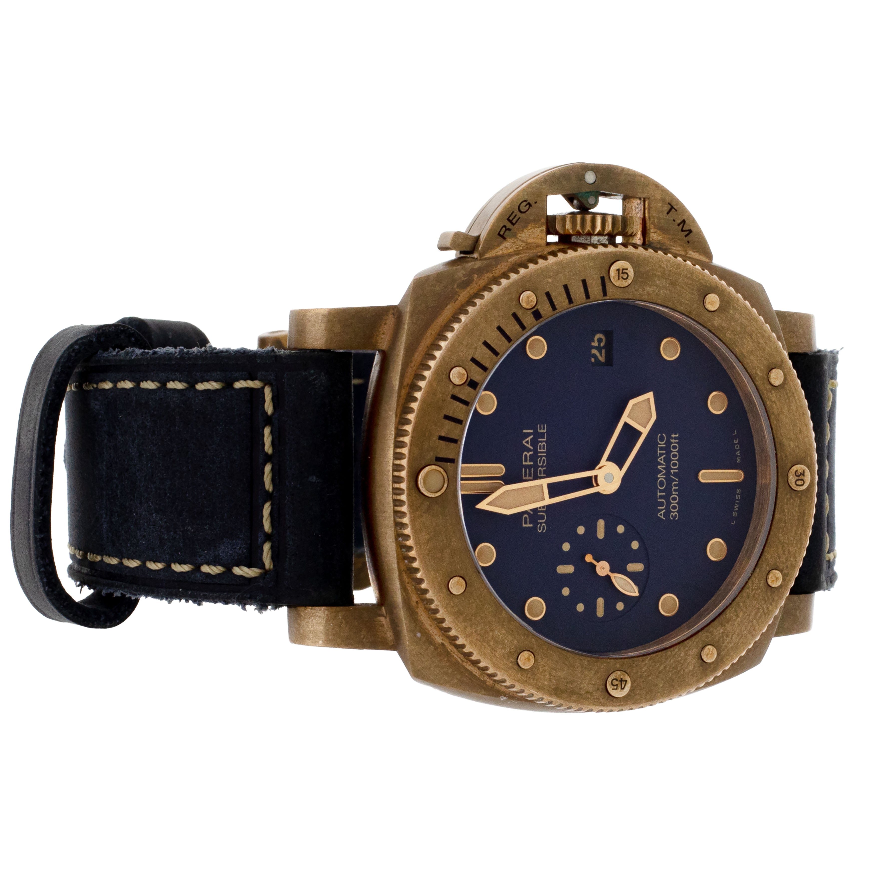 Panerai Submersible Bronzo Blu Abisso Bronze Blue Dial 42mm PAM01074