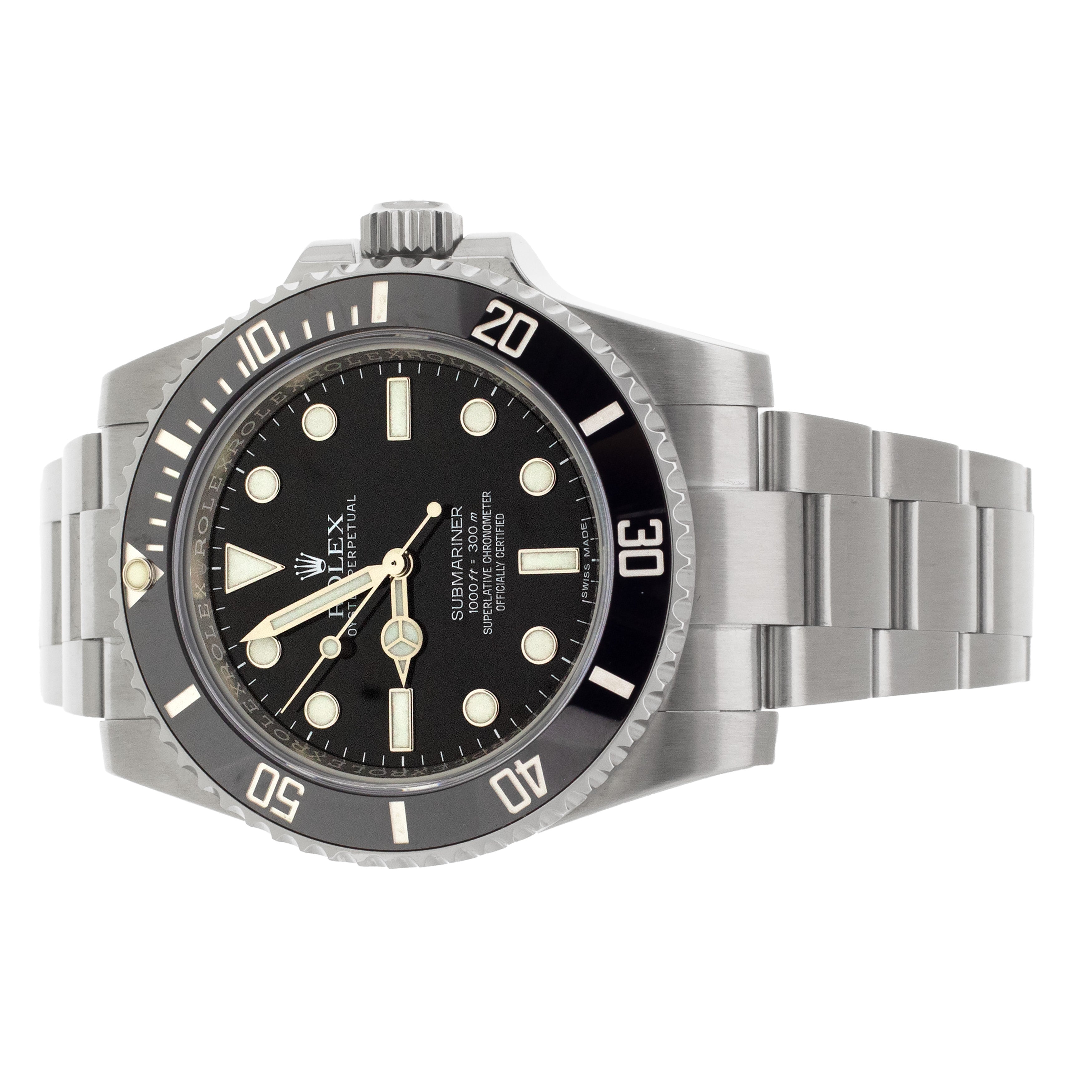Rolex Submariner No Date Stainless Steel Black DIal 40mm 114060 Full Set