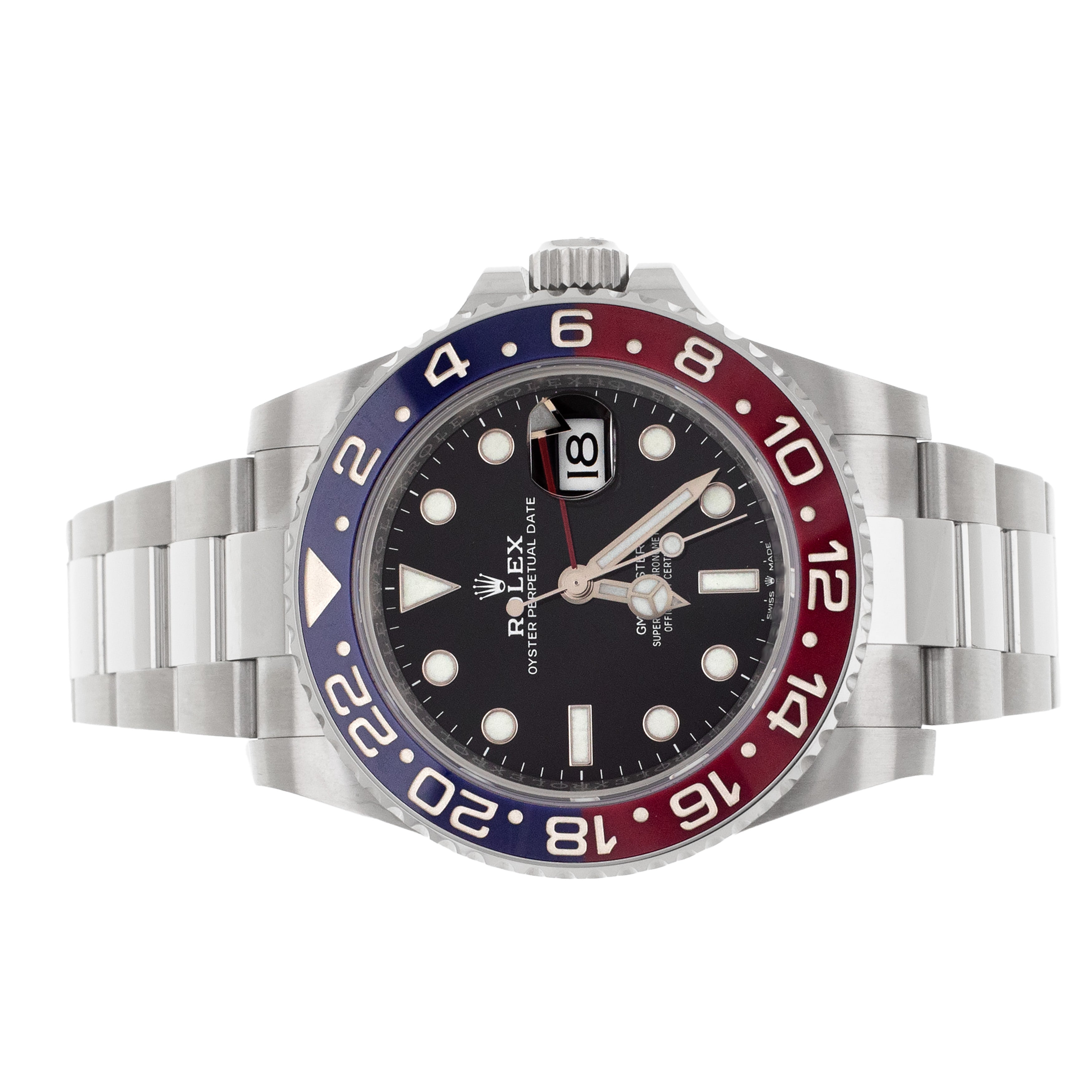 Rolex GMT Master II Pepsi Oyster Stainless steel black dial 40mm 12671