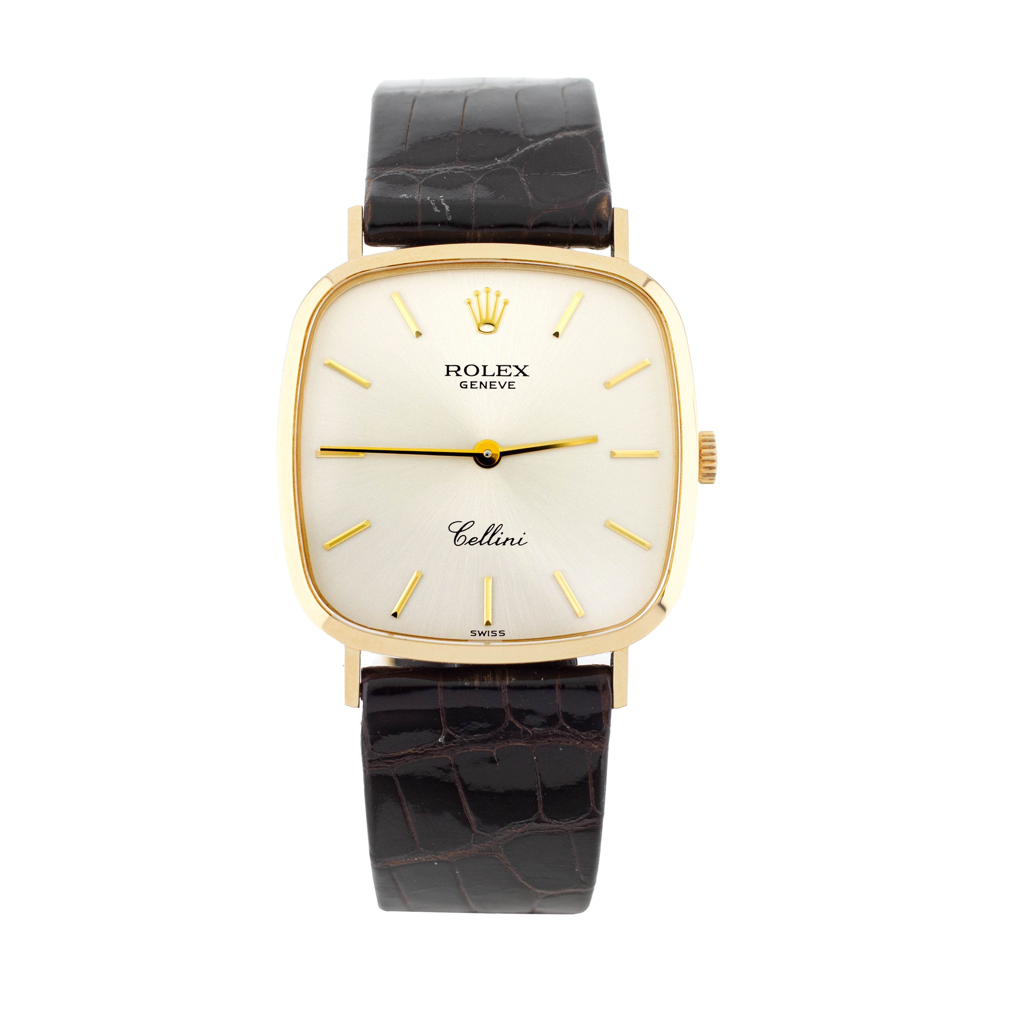 Rolex Cellini Yellow Gold Silver Dial 30mm 4114