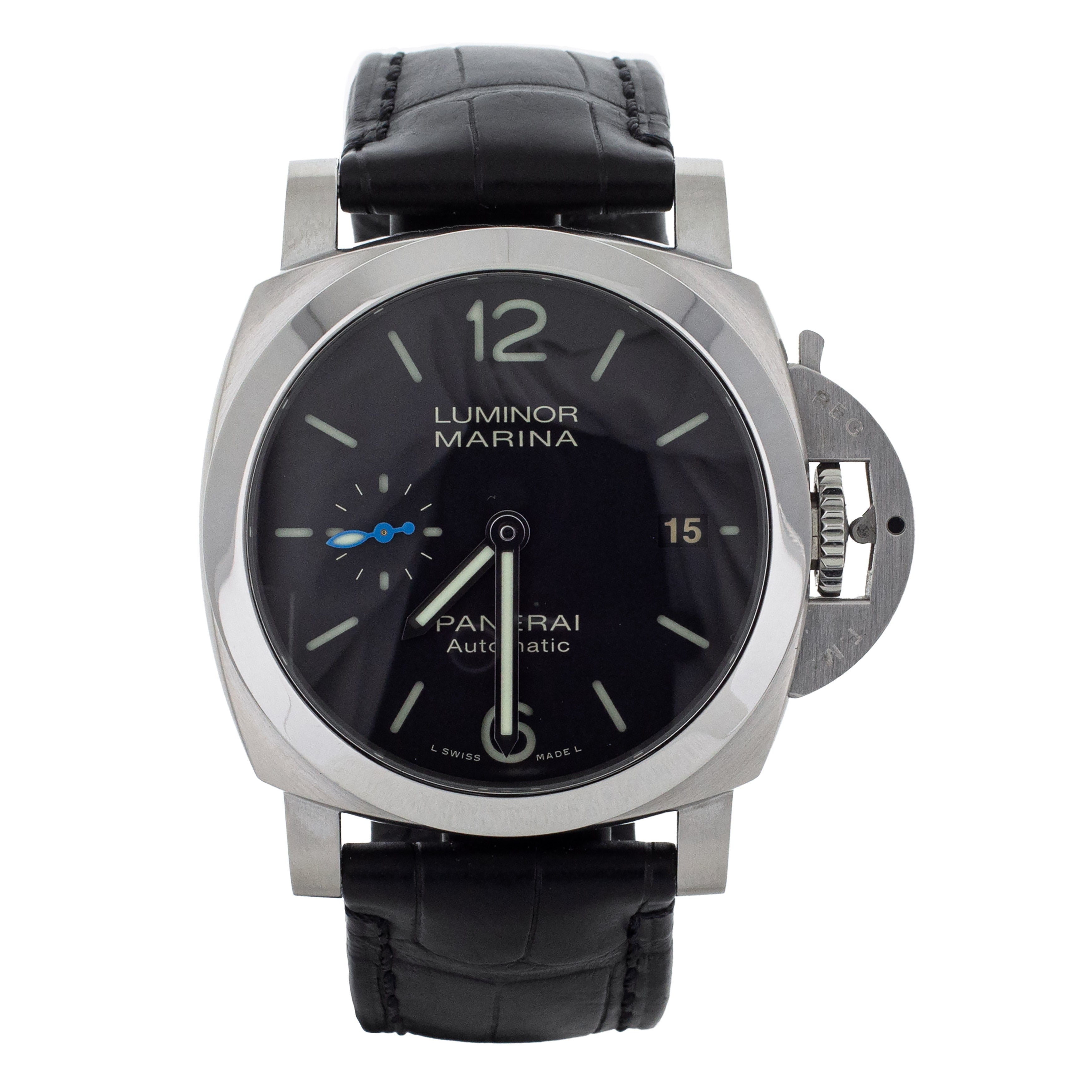 Panerai Luminor Marina Quaranta Steel Black Dial 40mm PAM01272 Full Se