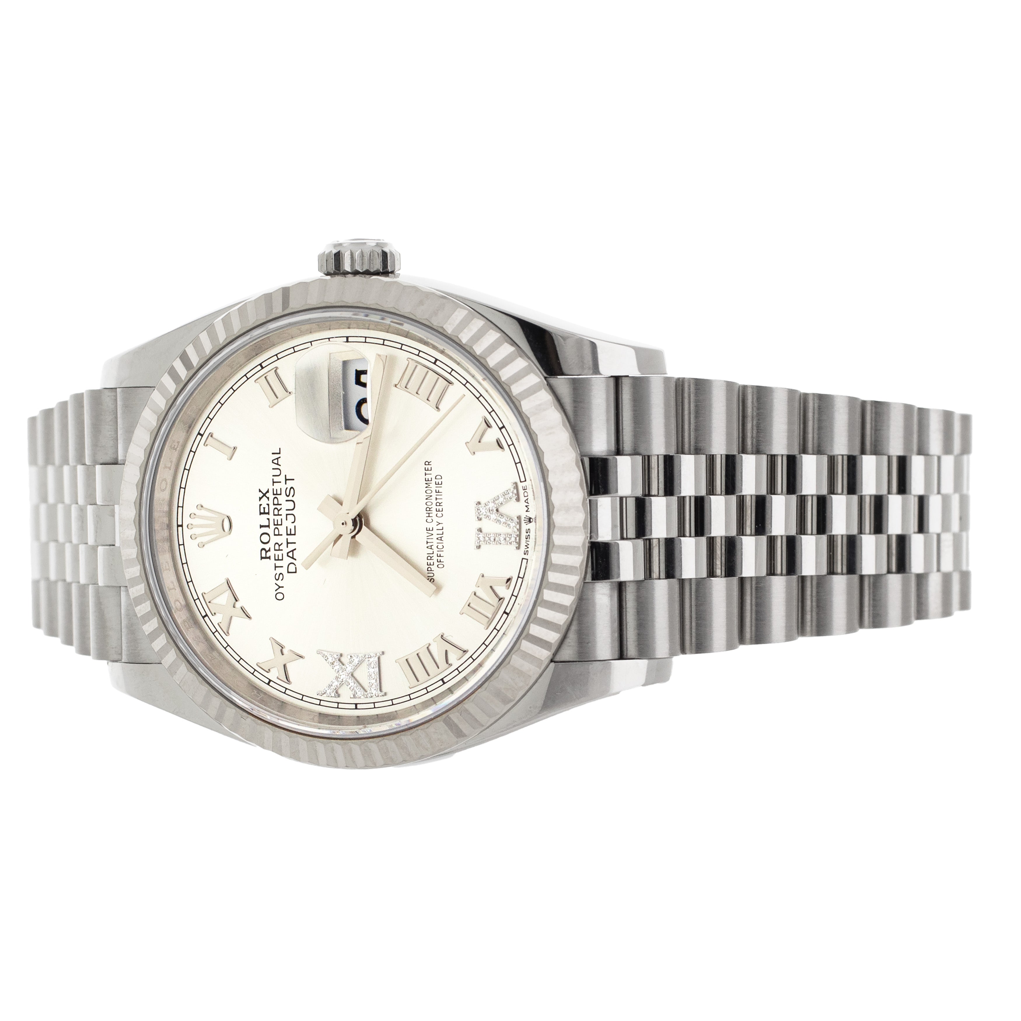 Rolex datejust 36 outlet silver dial jubilee