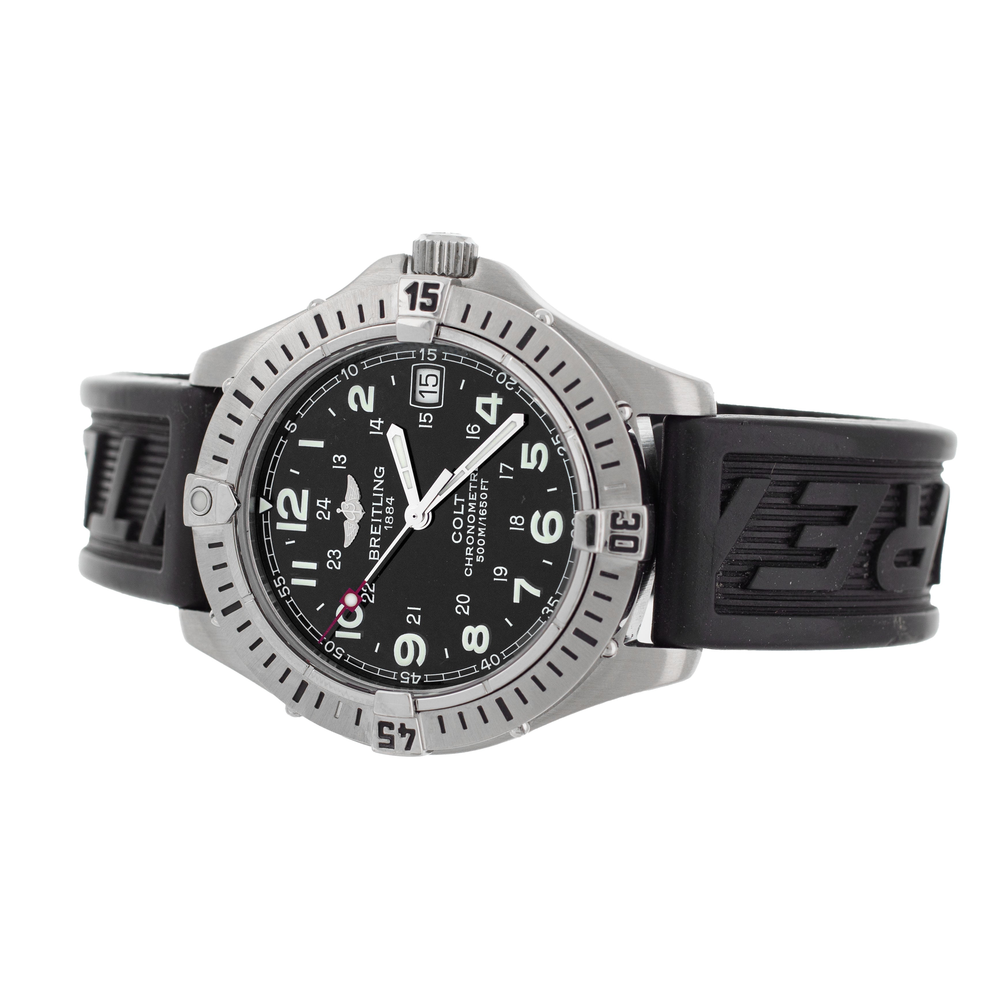 Breitling Colt Stainless Steel Black Dial 38mm A74350