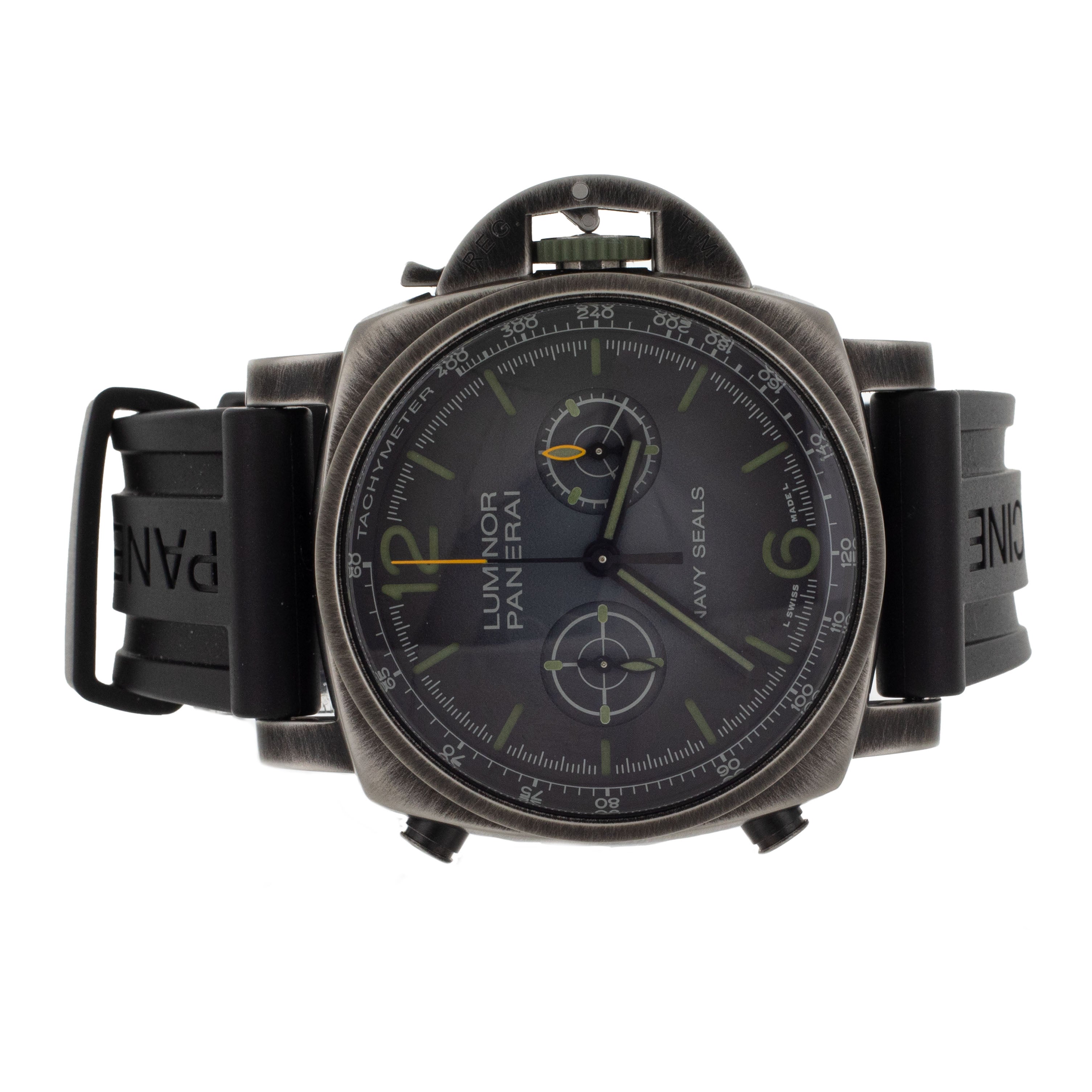 Panerai Luminor Marina Chrono Navy Seals Steel Gray Dial 44mm PAM01409