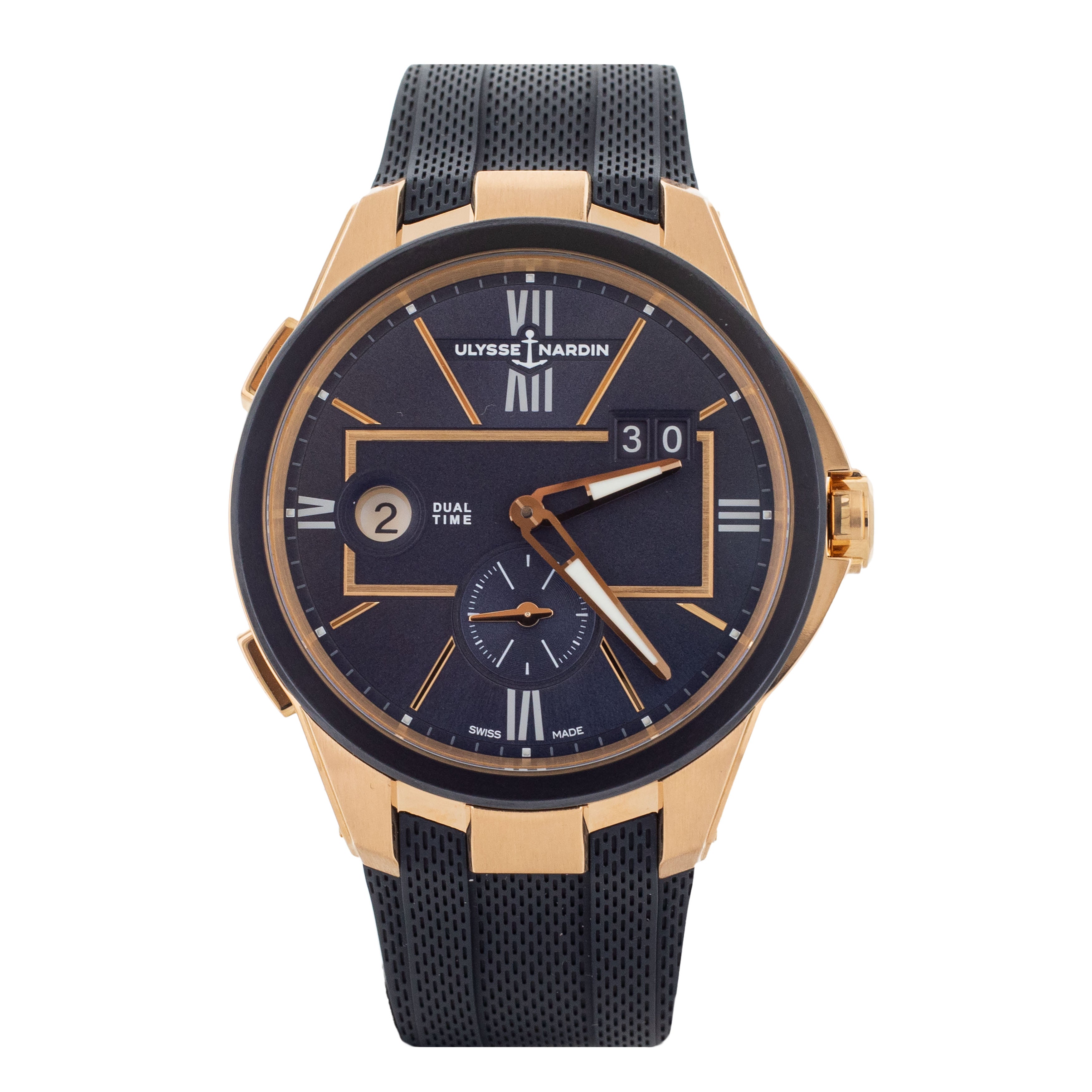 Ulysse Nardin Blast Dual Time Rose Gold Blue Dial 42mm 242 20 3 43