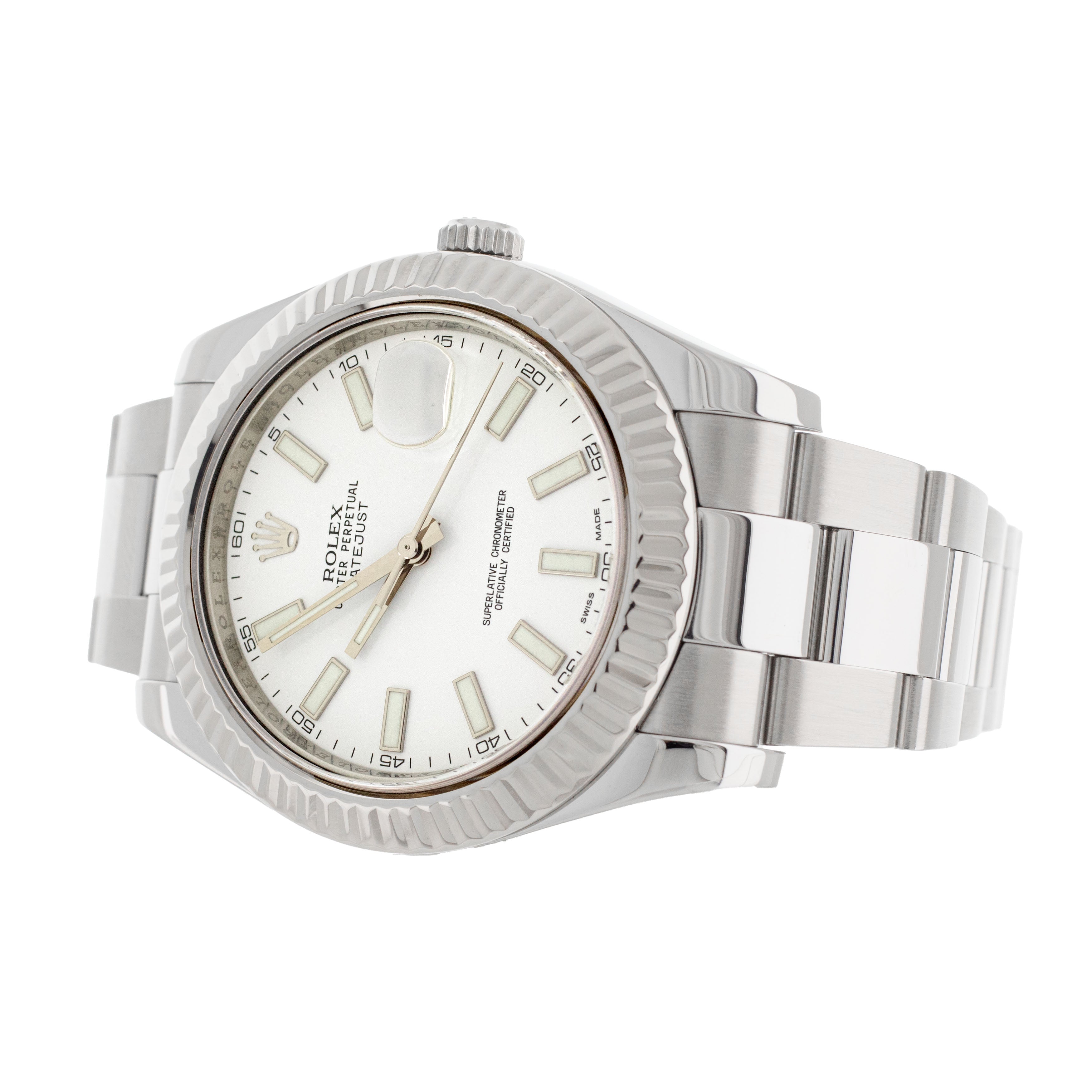 Rolex Datejust II Stainless Steel White Dial 41mm 116334 Full Set