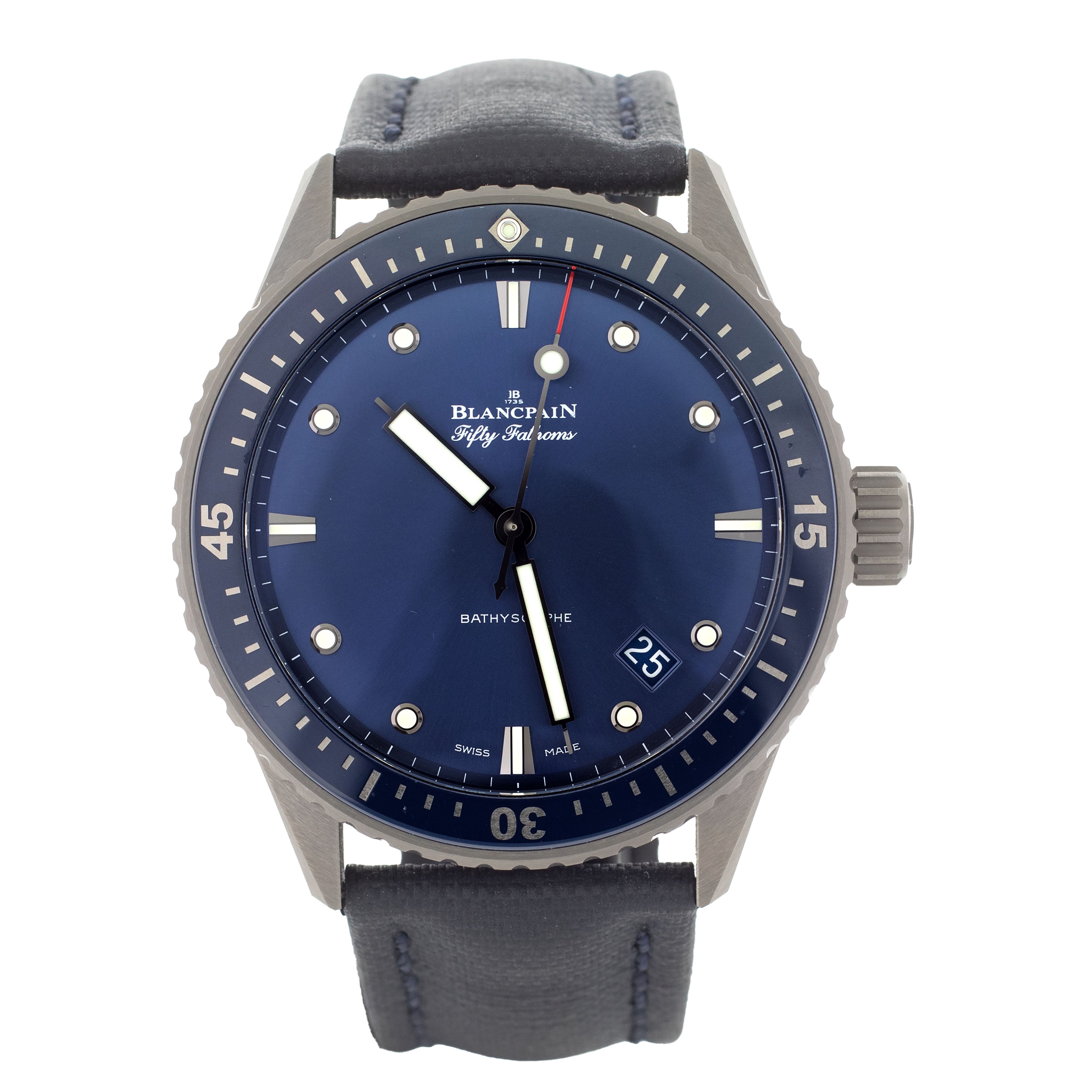 Blancpain Fifty Fathoms Bathyscaphe Ceramic Blue 43.6mm 5000 0240 O52A